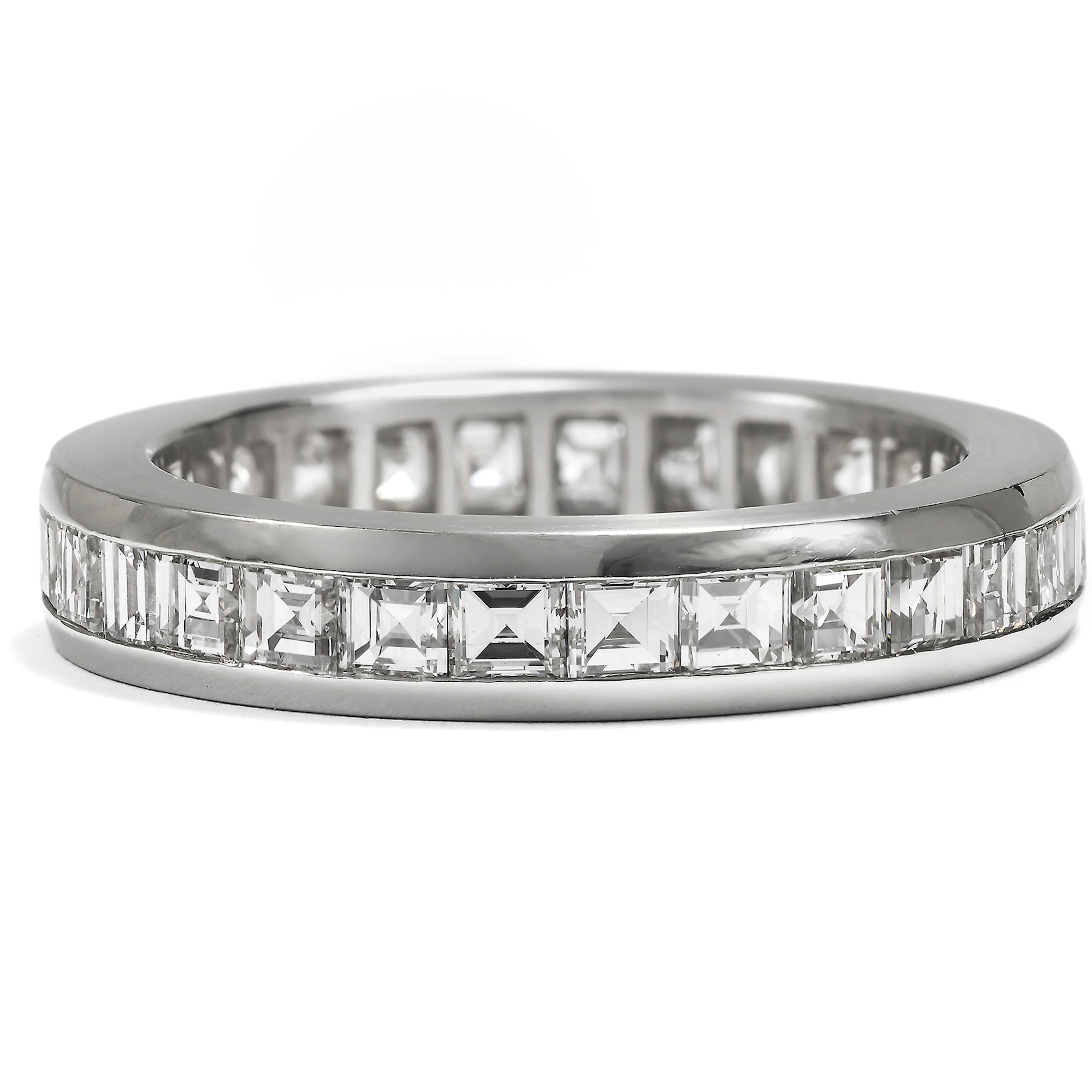 Modern Platinum Memory Ring with 1.90 Ct Diamonds by Günter Krauss