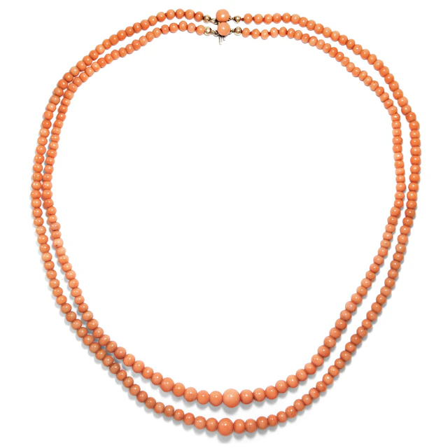 Antique Necklace From "Corallo Sciacca", Sicily c. 1900