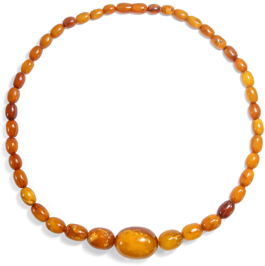 Antique Art Déco Amber Necklace, c. 1930