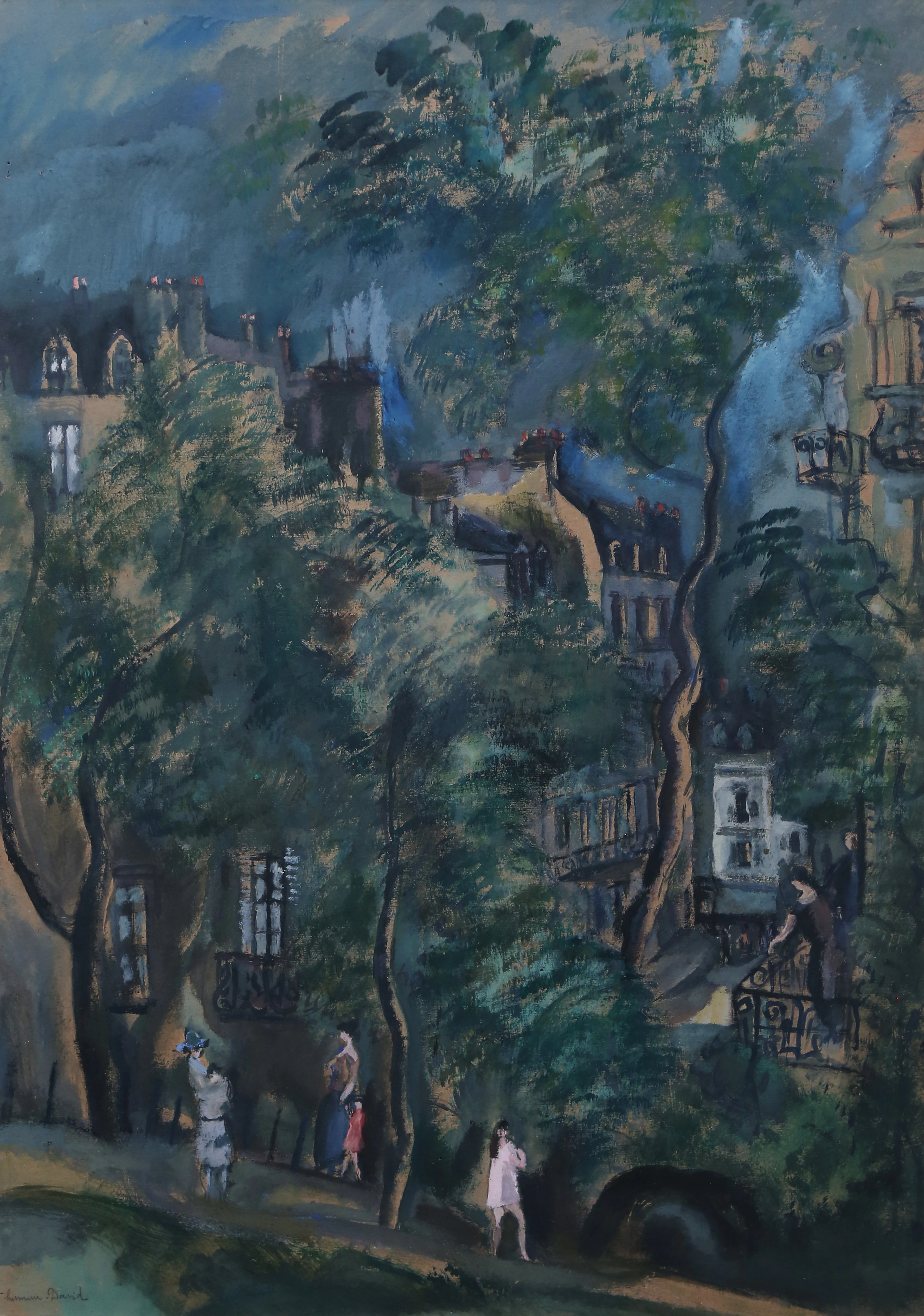 HERMINE DAVID. "Street scene".
