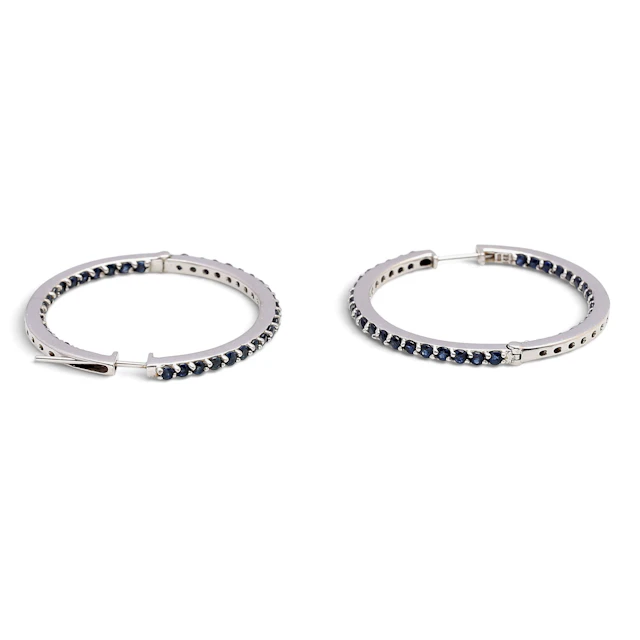 Sapphires creole earrings.
