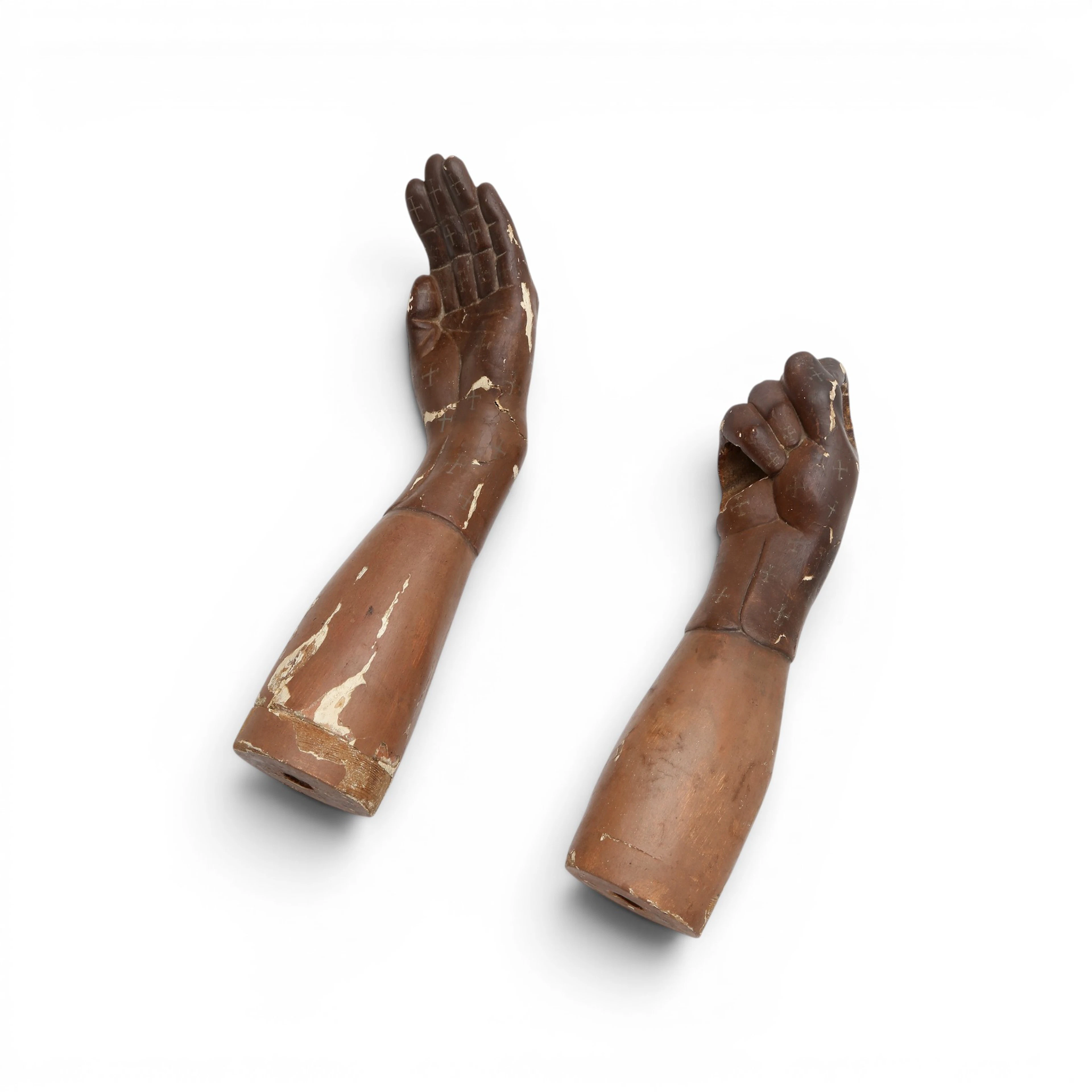 SPANISH SCHOOL, 19TH CENTURY. Bishop's hands.