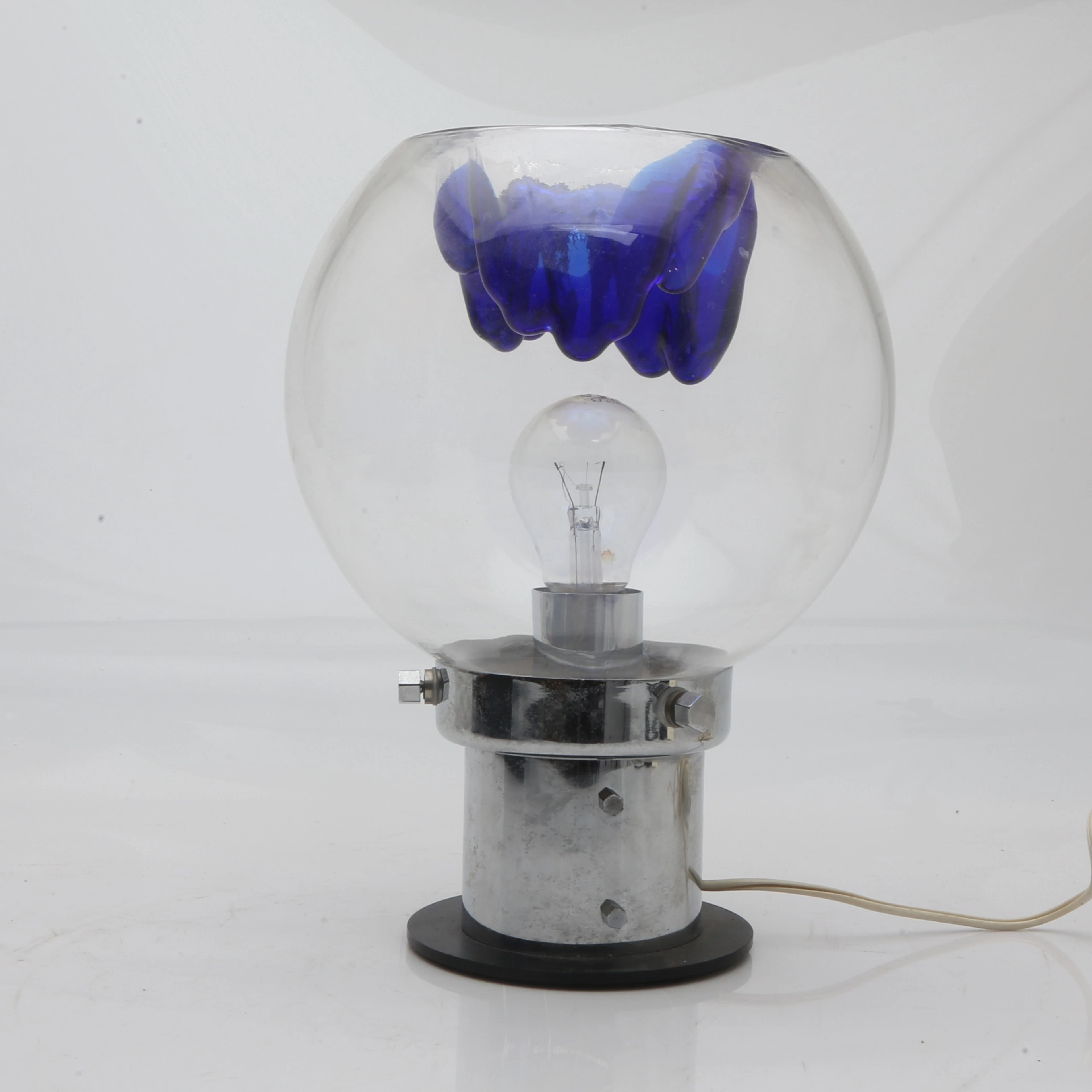 Blown Murano glass table lamp, 20th Century.