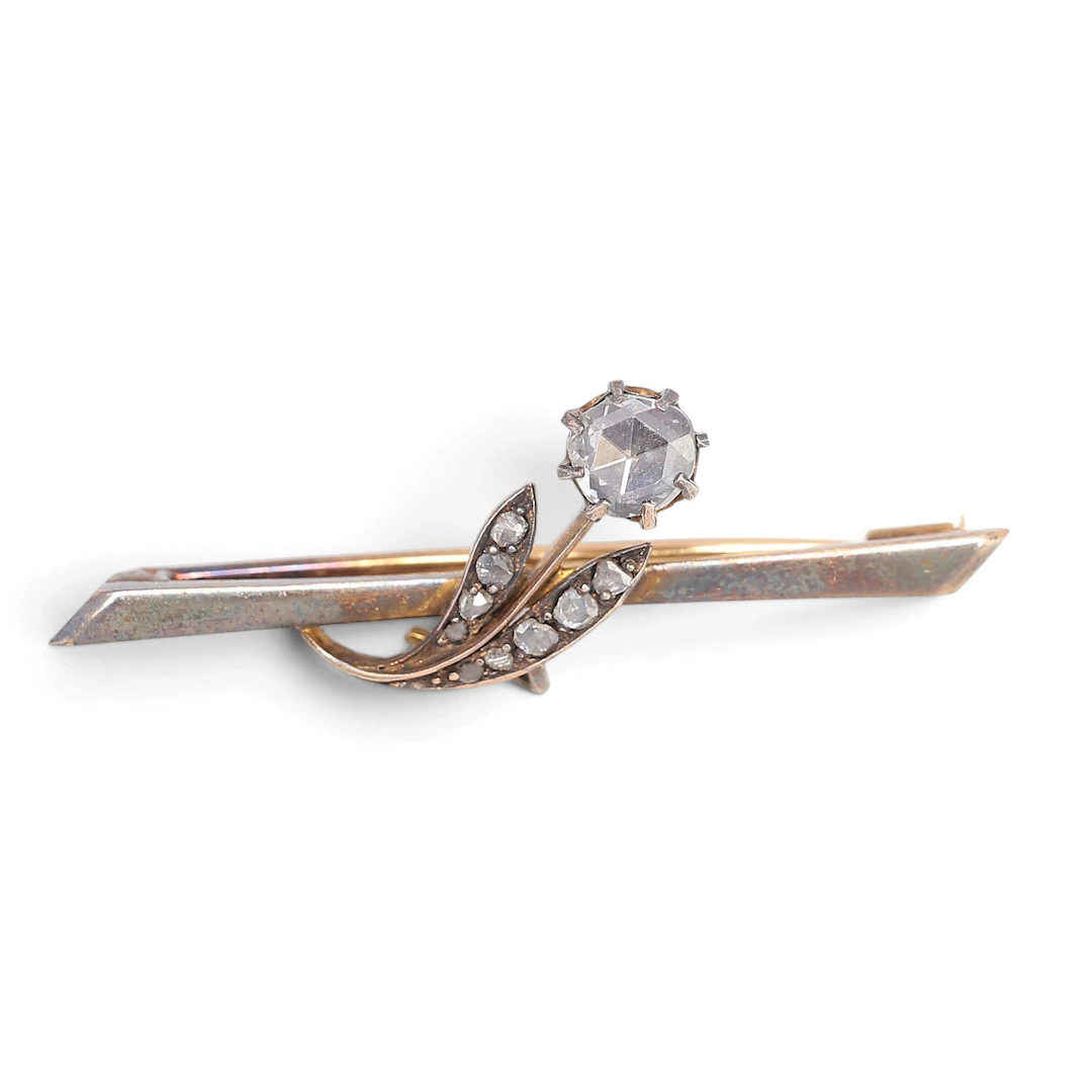 ART Nouveau diamond brooch-pendant, early 20th century.