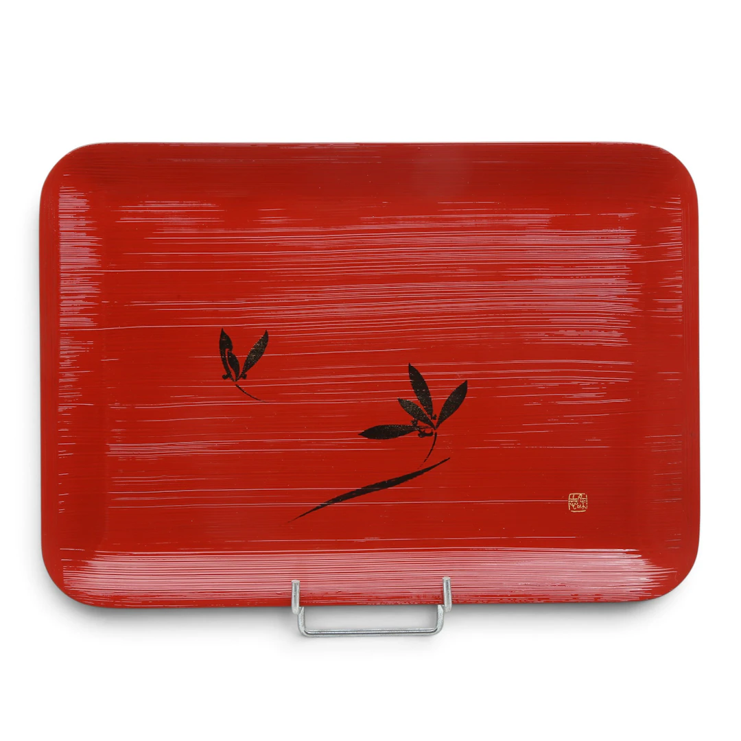 TADASHI INAMI. Tray with leaves.