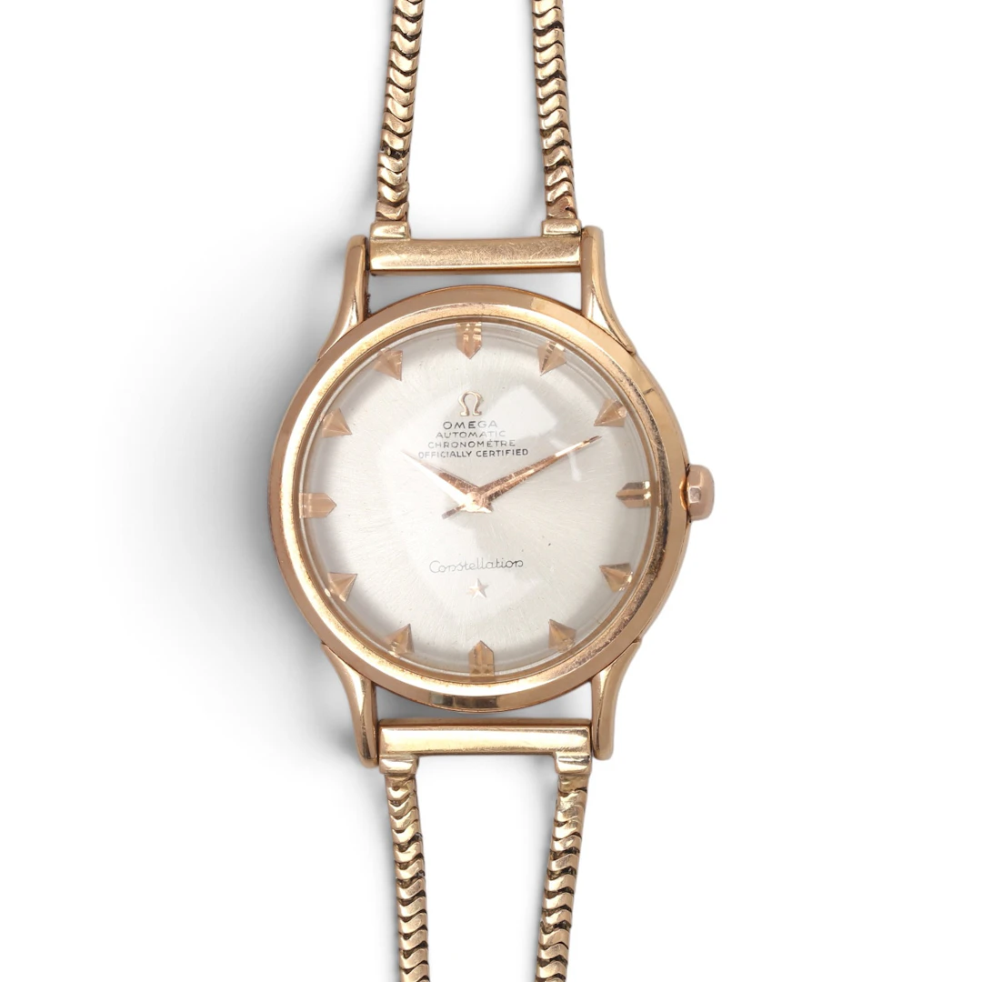 Omega Constellation Chronometer Automatic in gold, circa 1950.
