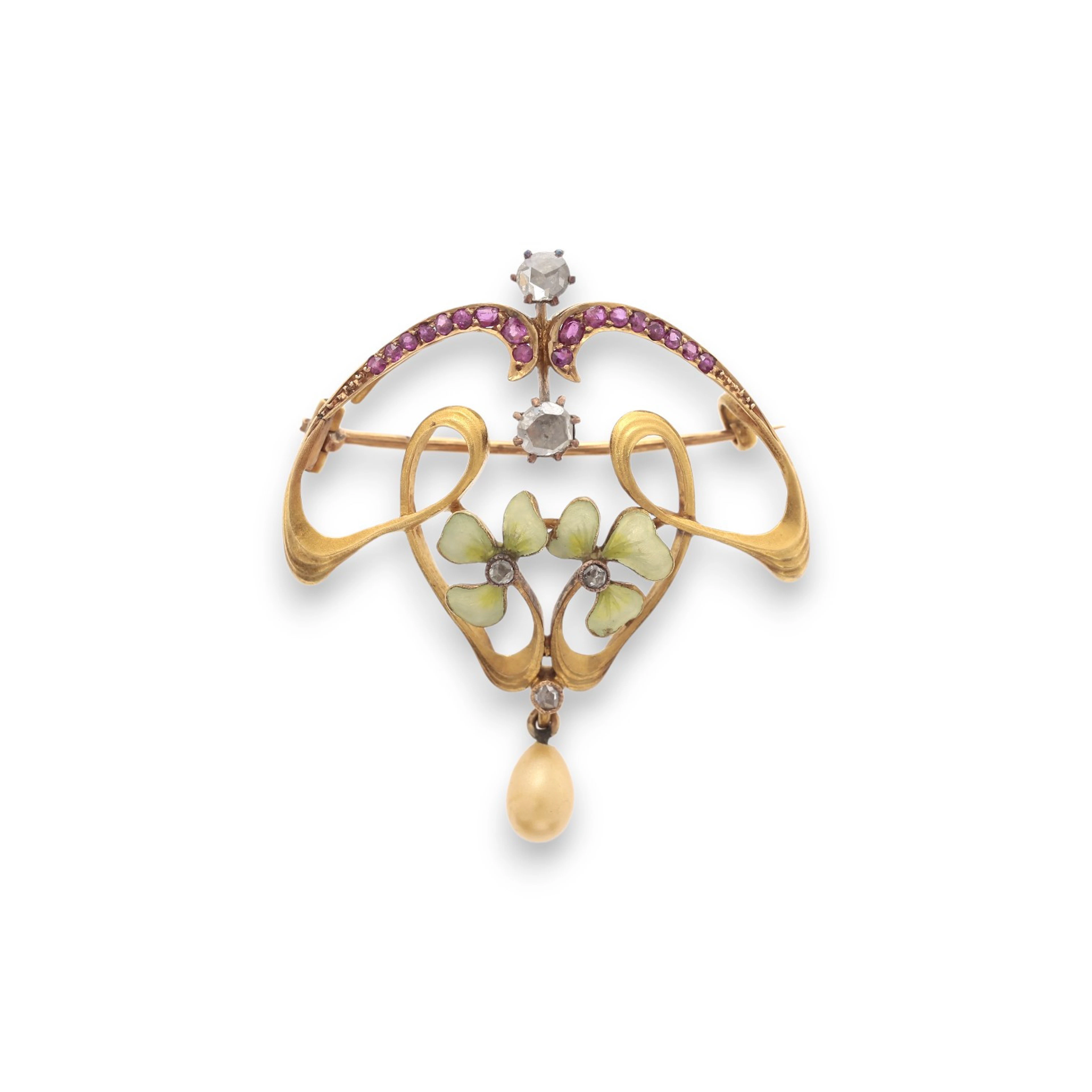 Modernist brooch-pendant from Barcelona, early 20th century.