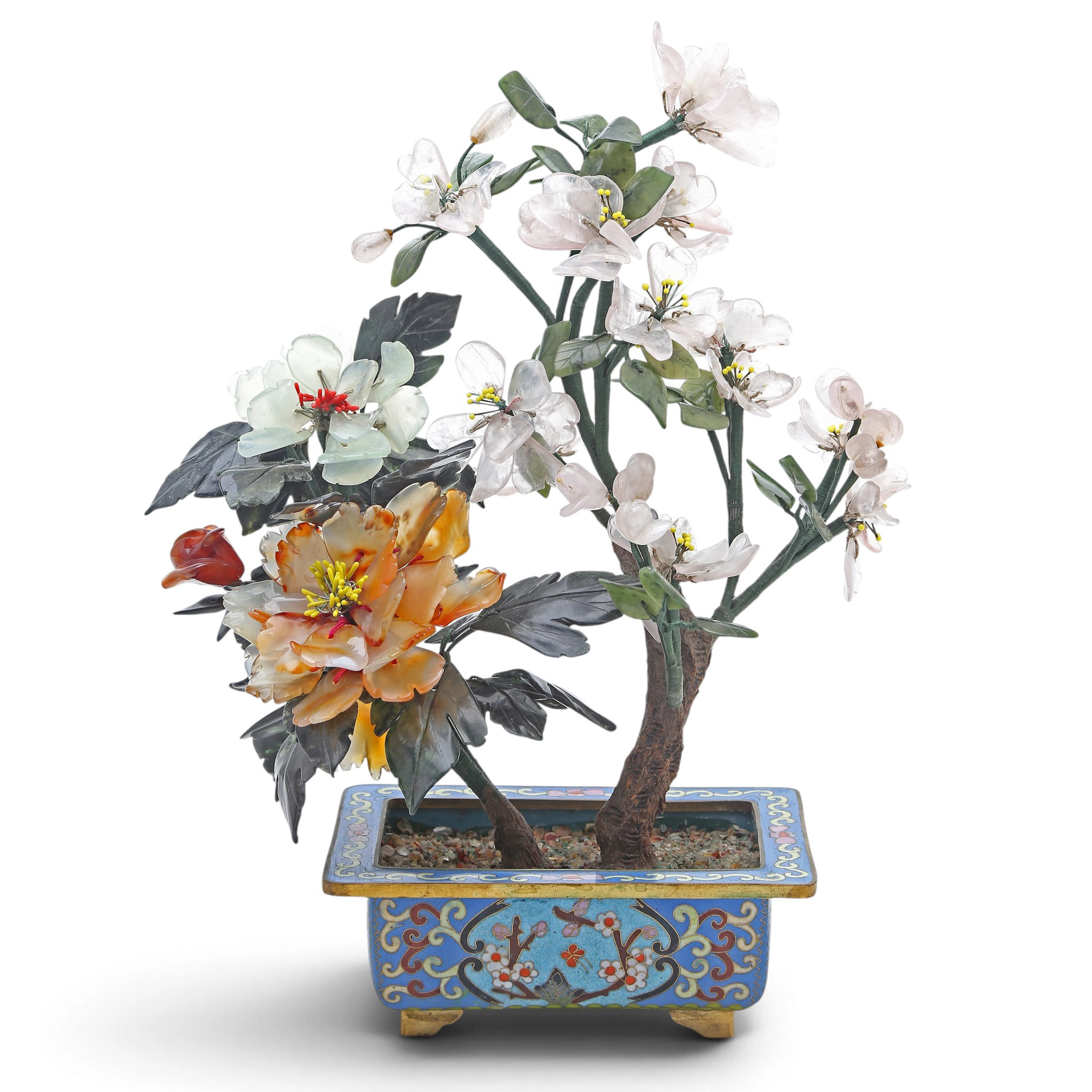 Chinese hardstone bonsai, 20th Century.
