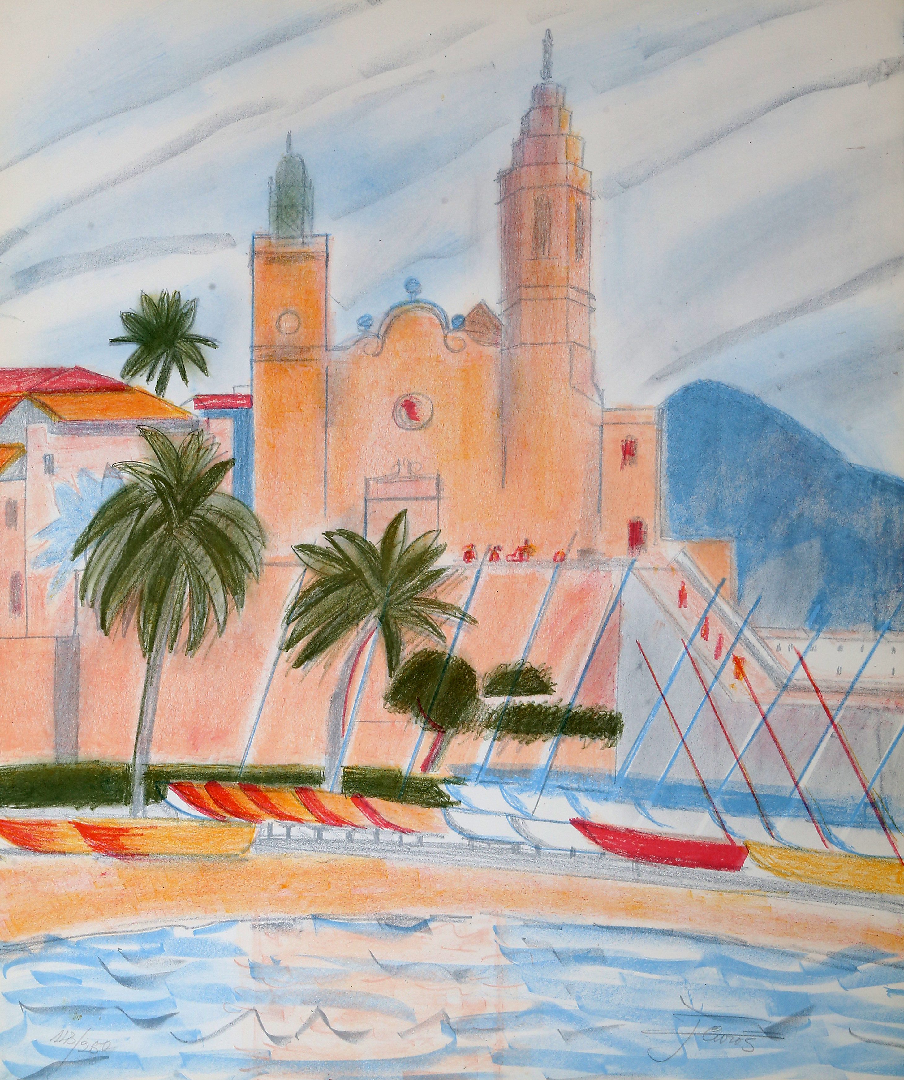 JORDI CURÓS. View of Sitges.