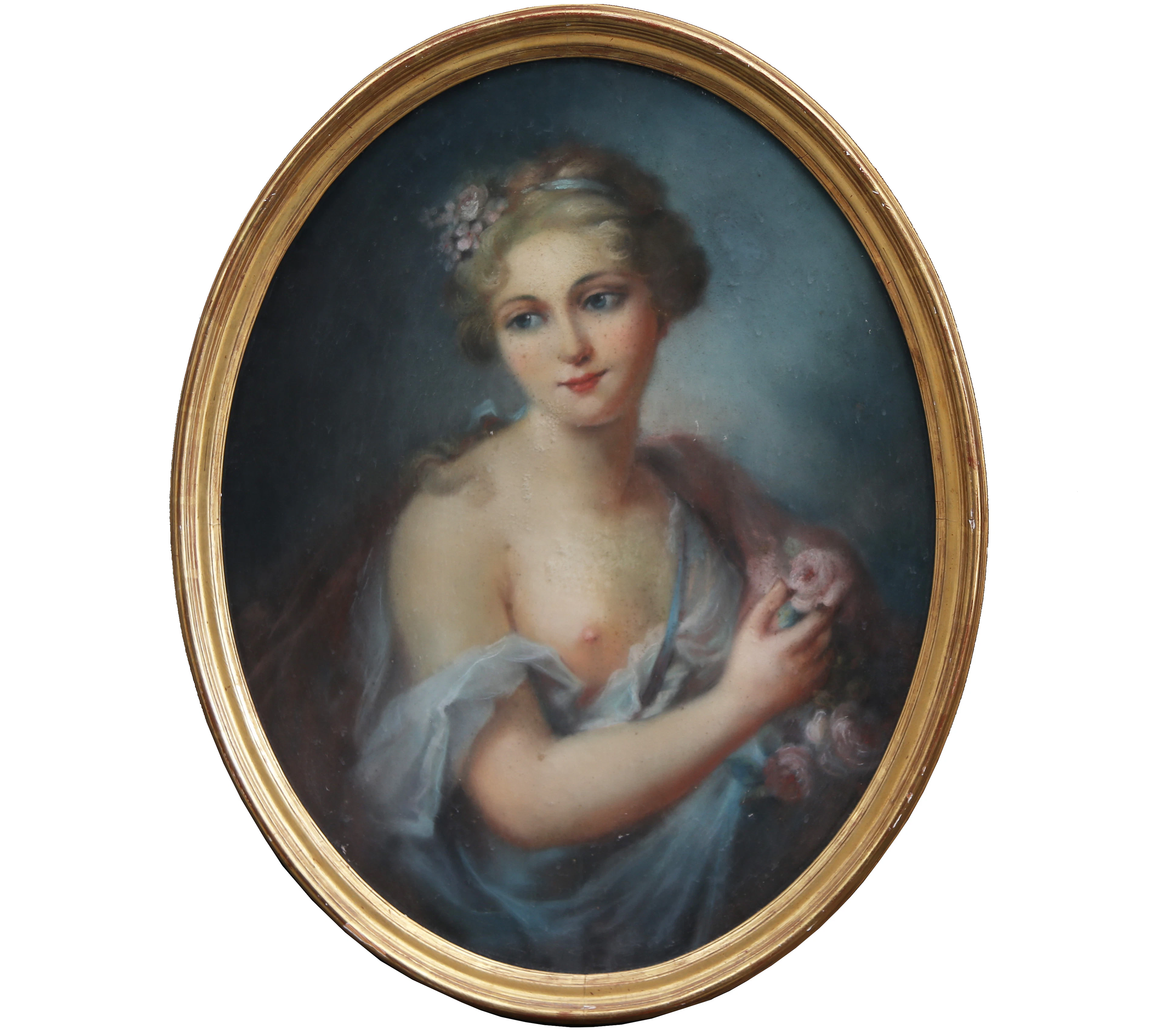ITALIAN SCHOOL, 19TH CENTURY. IN THE STYLE OF ROSALBA CARRIERA. A girl.