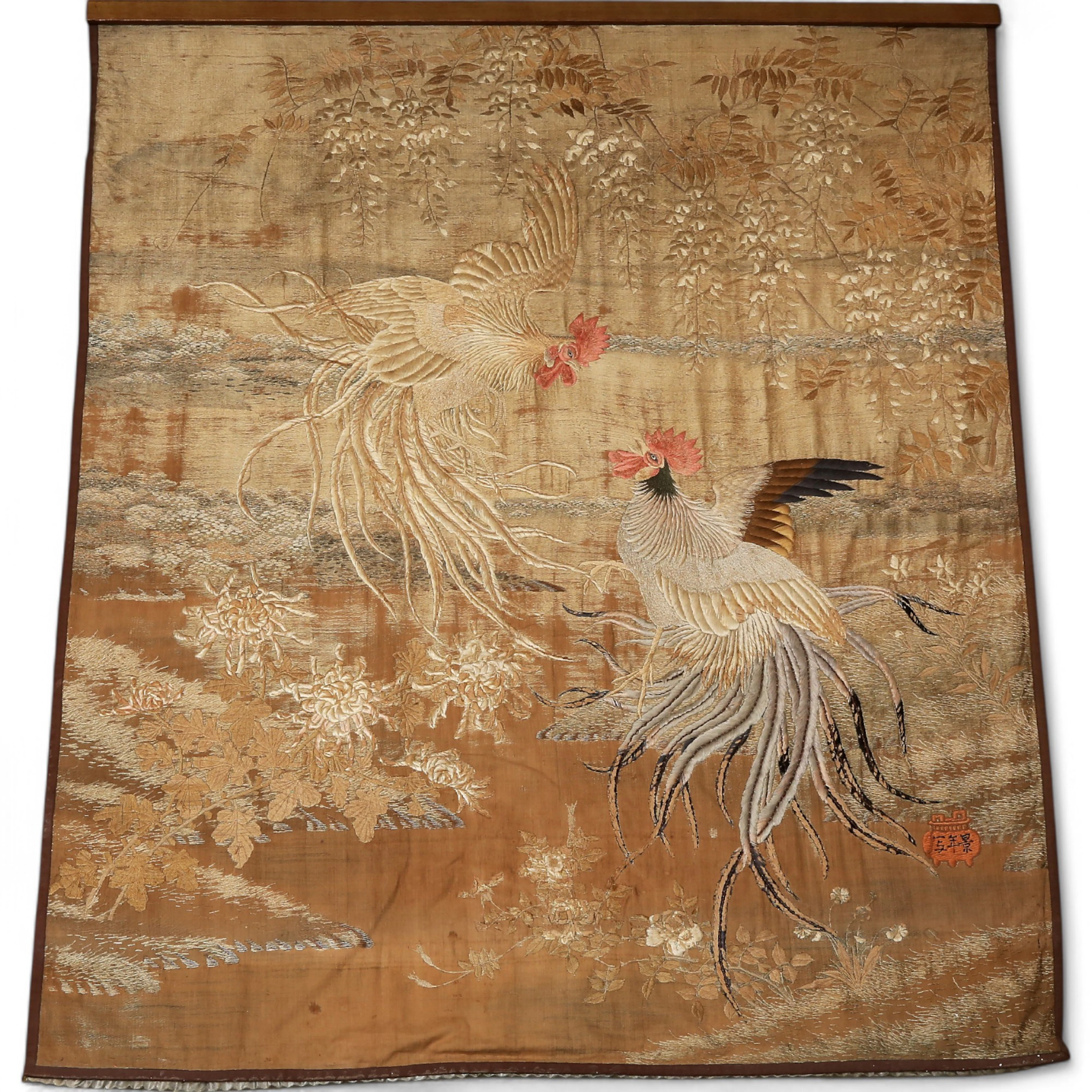 CHINESE SCHOOL, FIRST HALF OF THE 20TH CENTURY. Fighting roosters.