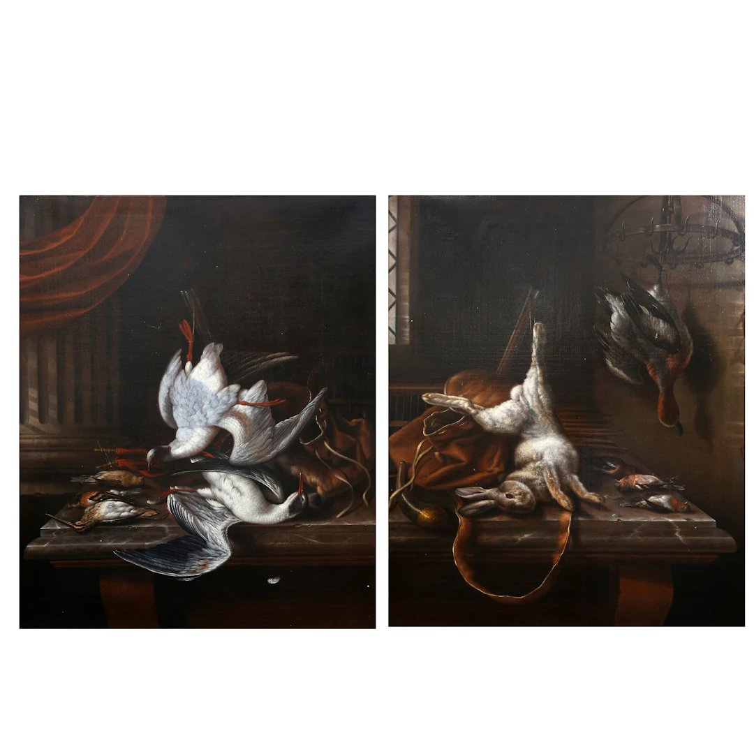 JACOB BALTIUS. Hunting still lifes.