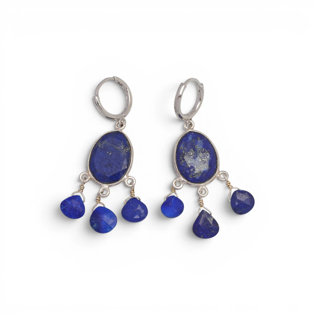 Lapis lazuli earrings.