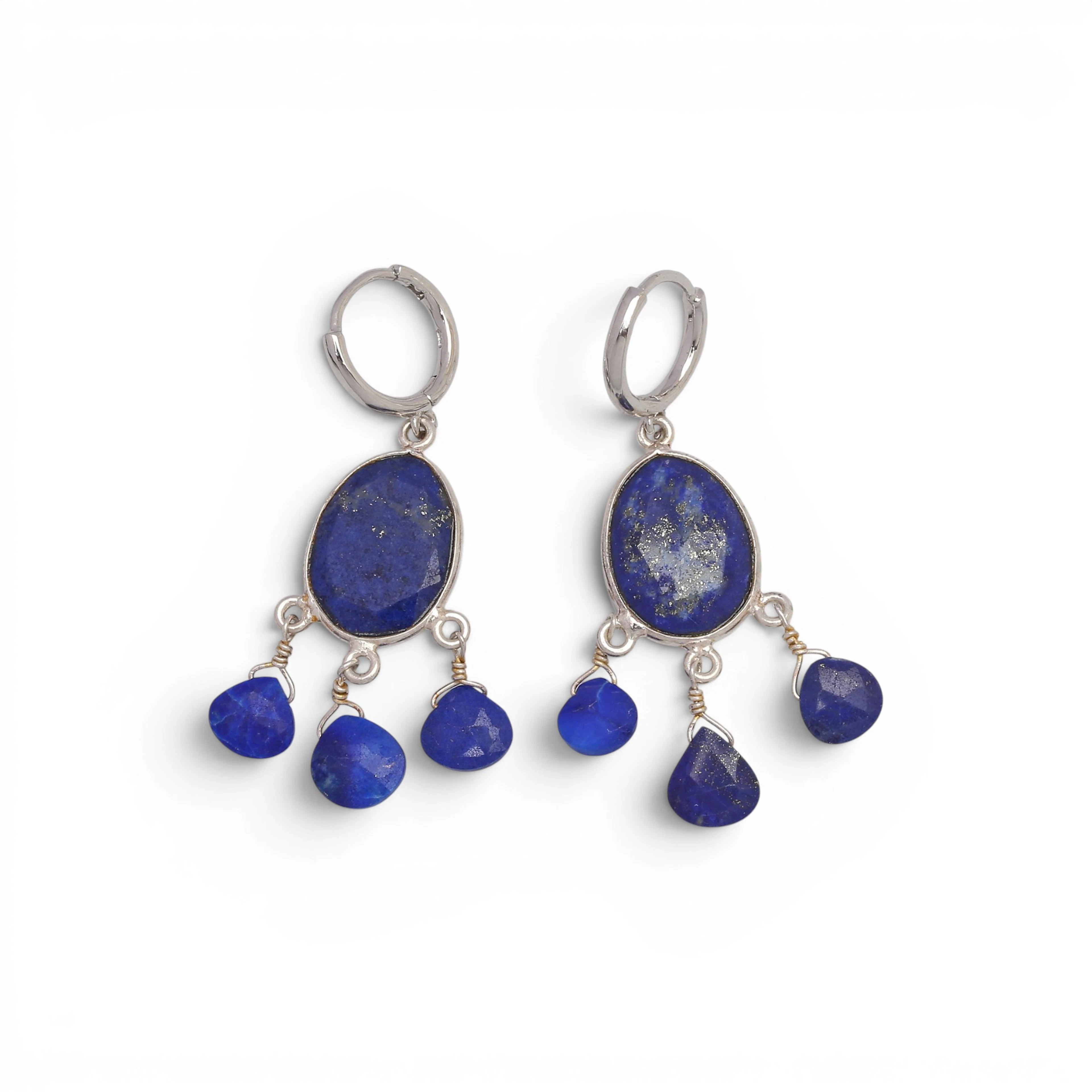 Lapis lazuli earrings.