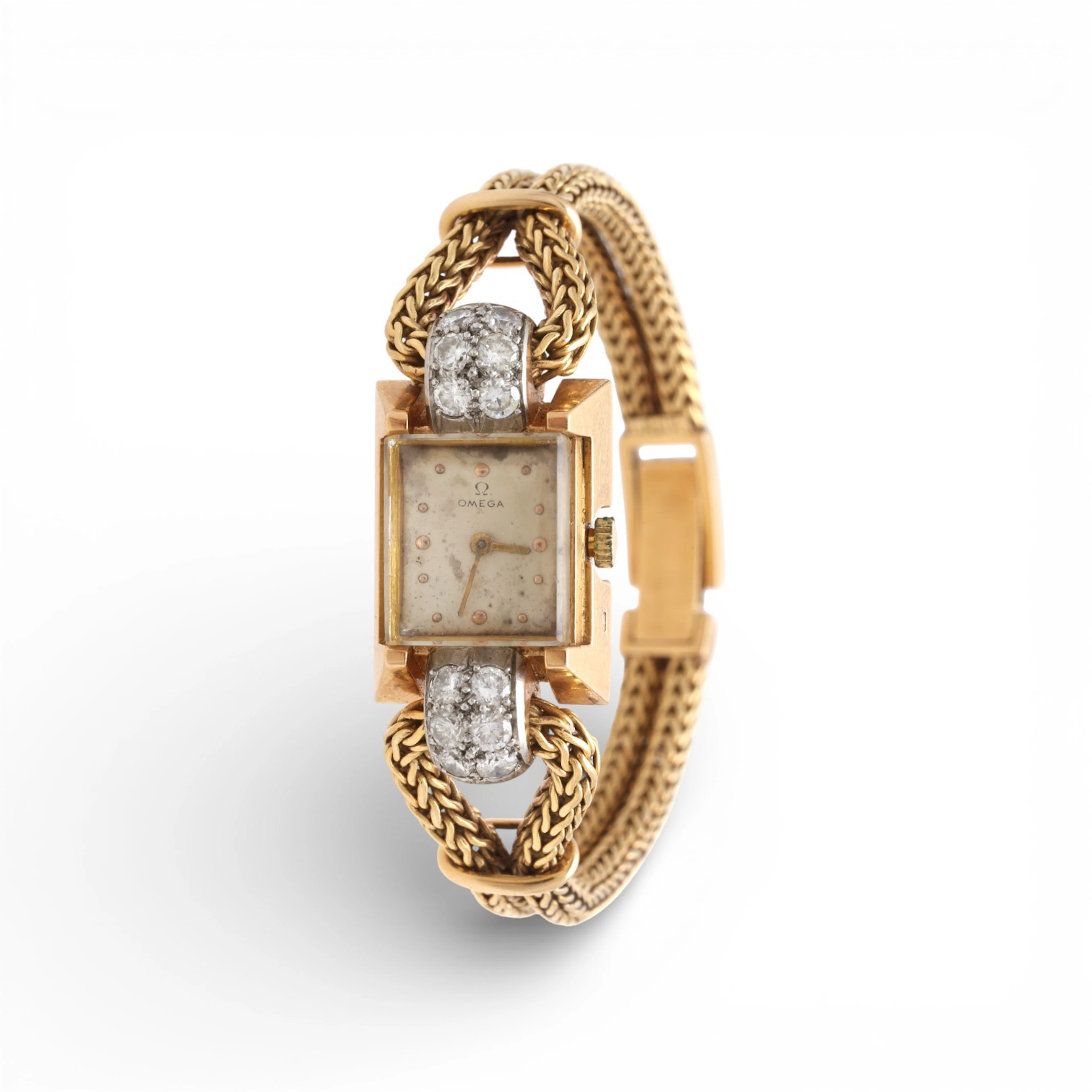 Omega jewelry watch for women, mid-20th century.