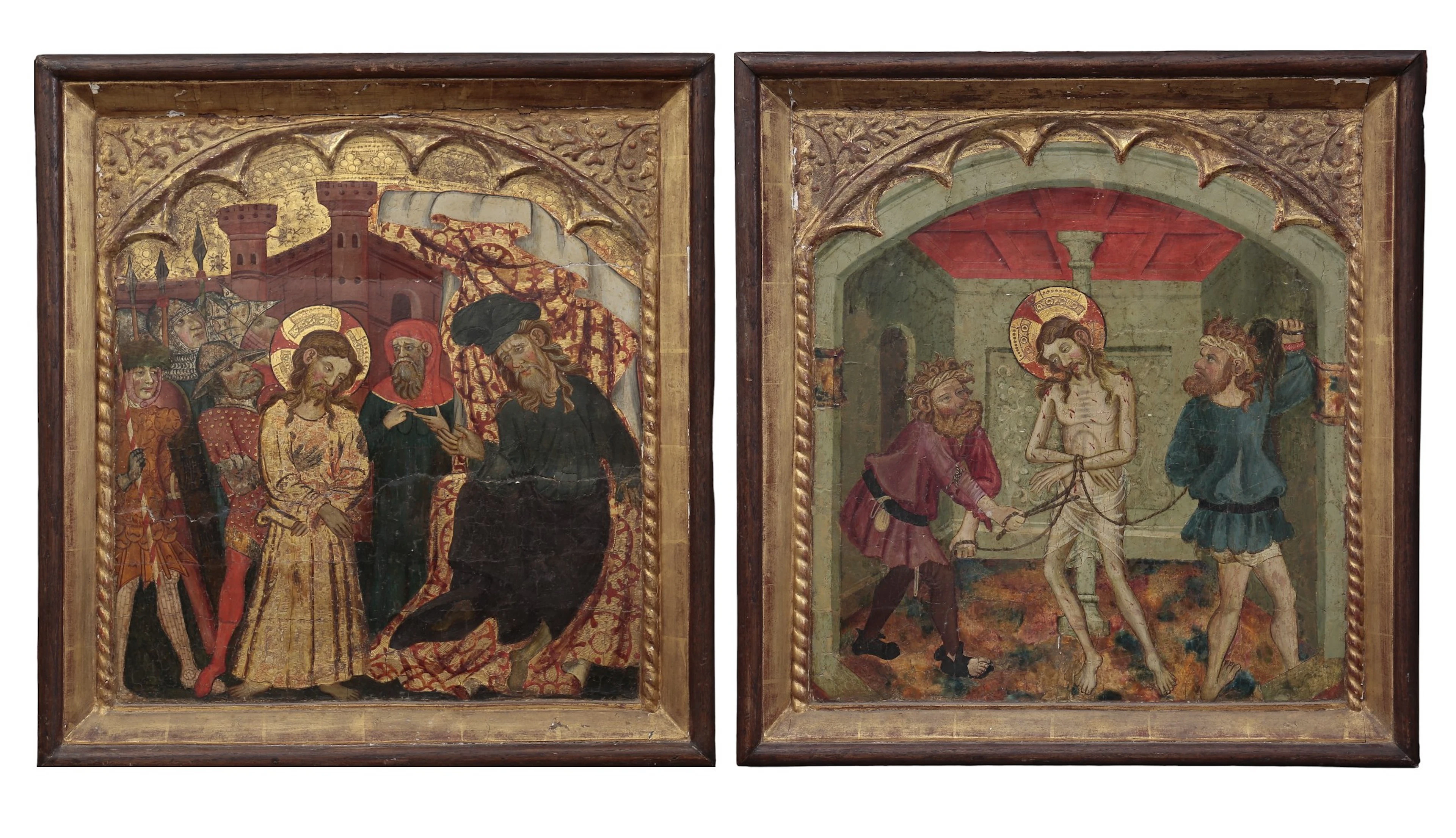 BENITO ARNALDÍN. Flagellation of Christ and Christ before Caiaphas.