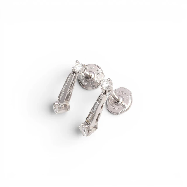 Diamonds long earrings.