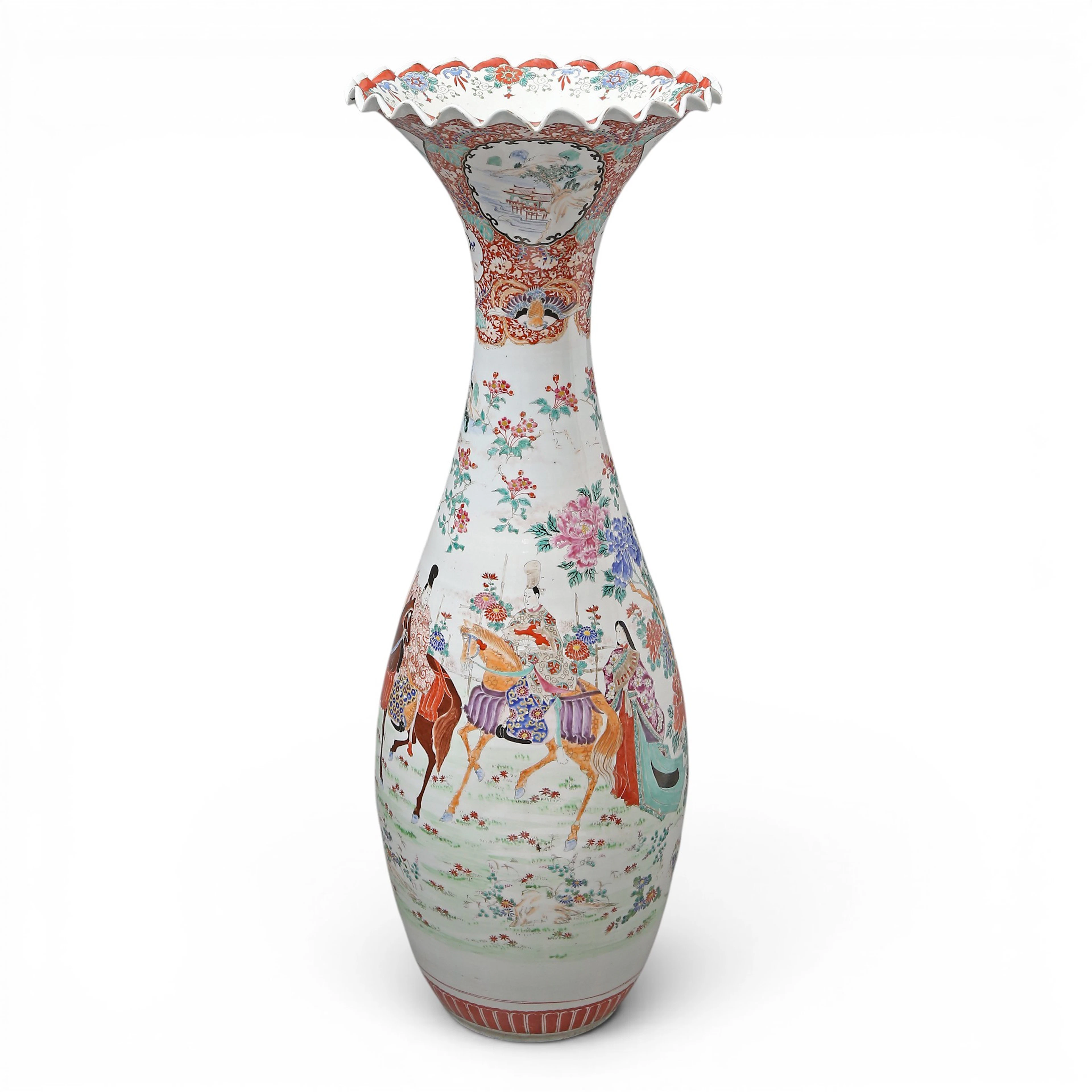 Large Japanese Meiji vase in Arita porcelain, late 19th Century.