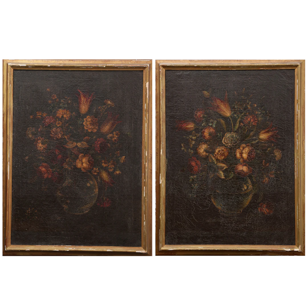 SPANISH SCHOOL, 20TH CENTURY. Flower vases.