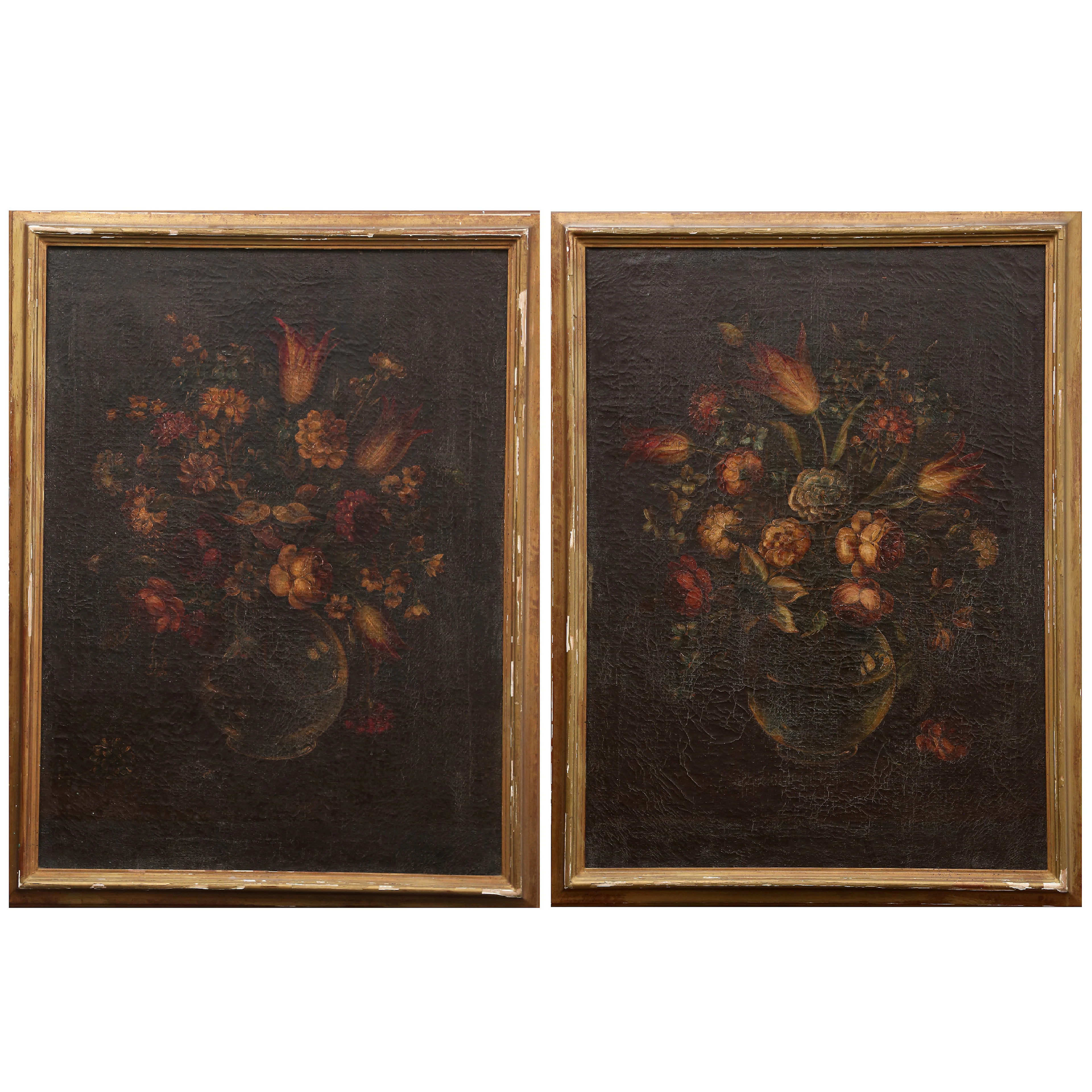 SPANISH SCHOOL, 20TH CENTURY. Flower vases.