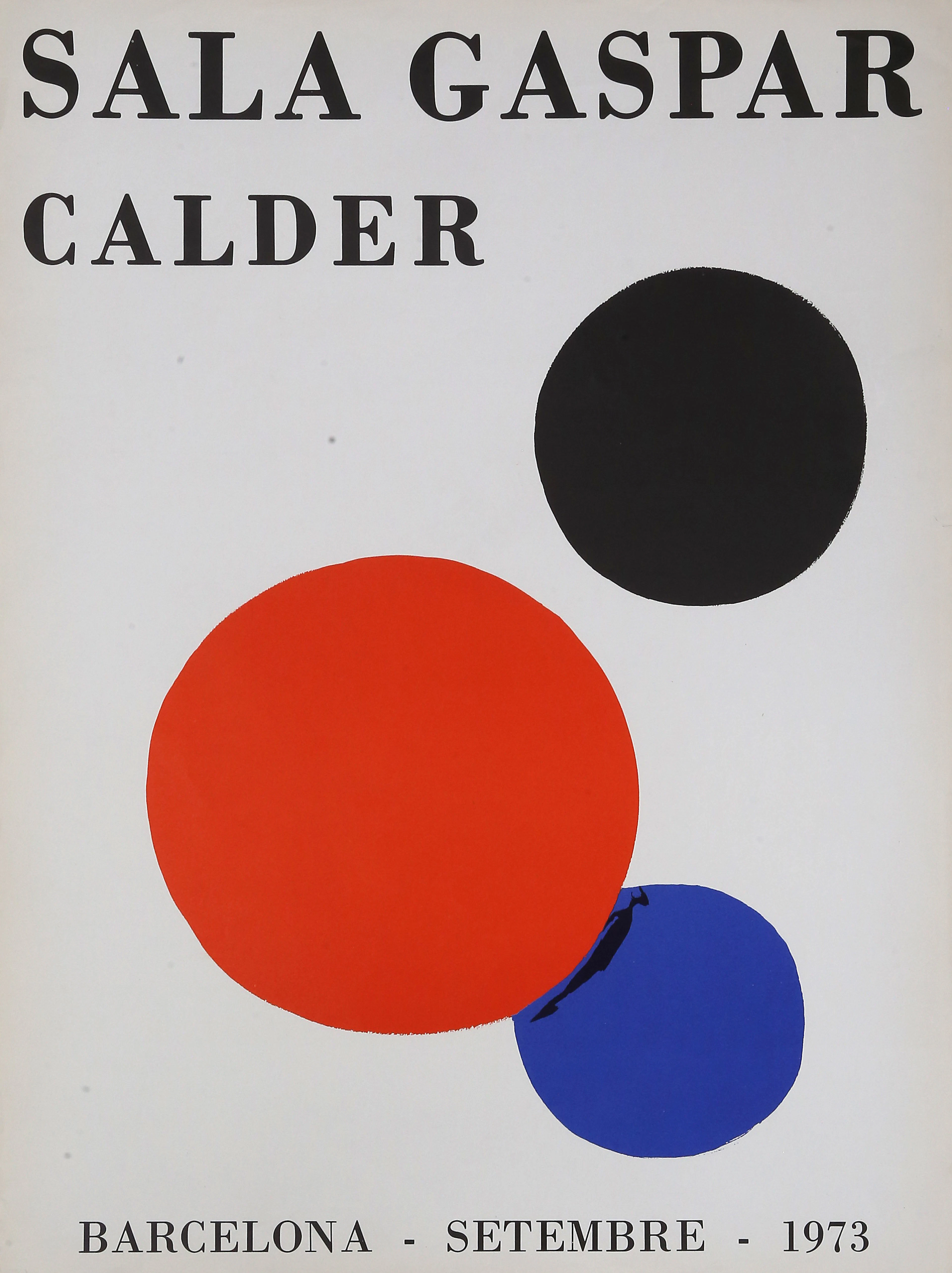 ALEXANDER CALDER. SEGÚN. Poster of an exhibition at Sala Gaspar, 1973.