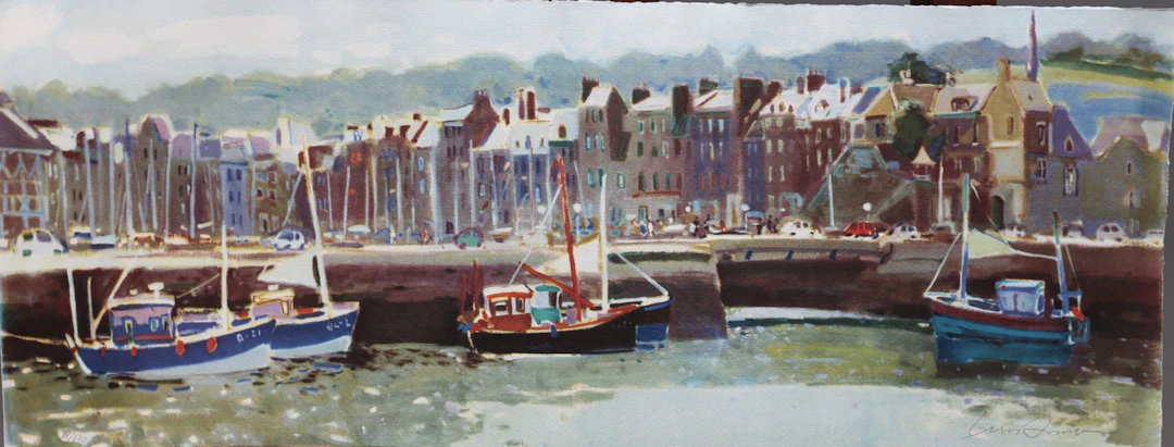 LLUÍS AMER. Port view (Honfleur).