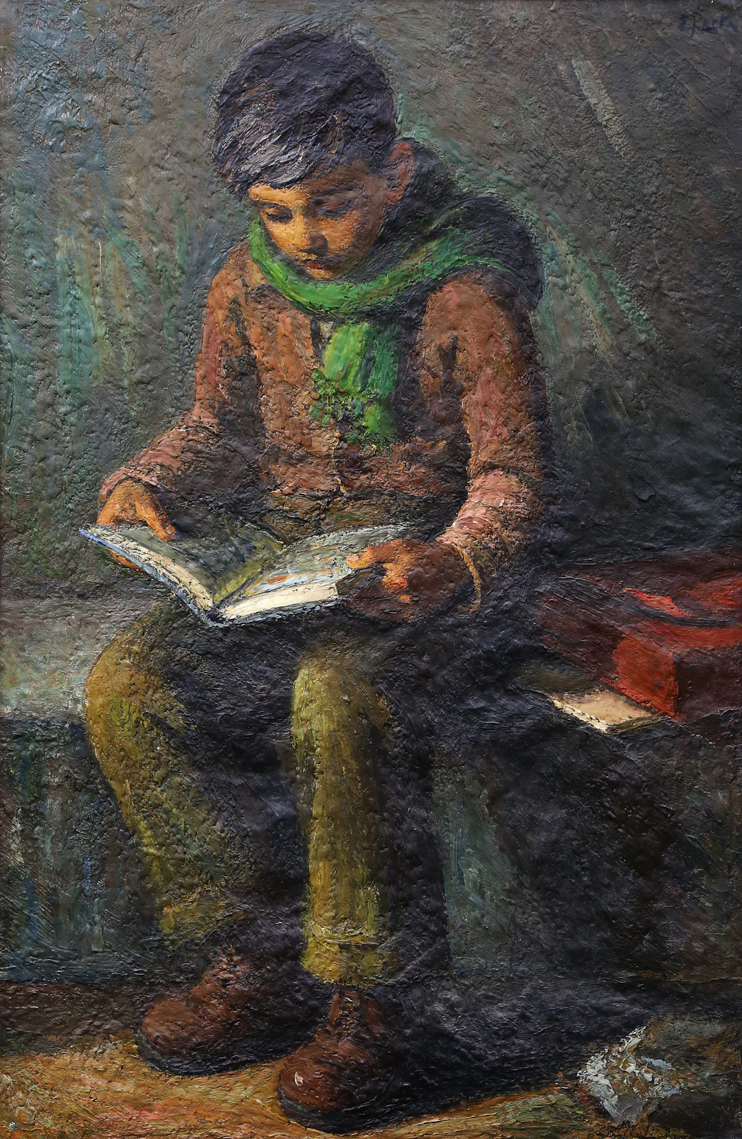 ENRIC PORTA MESTRE. Boy reading.