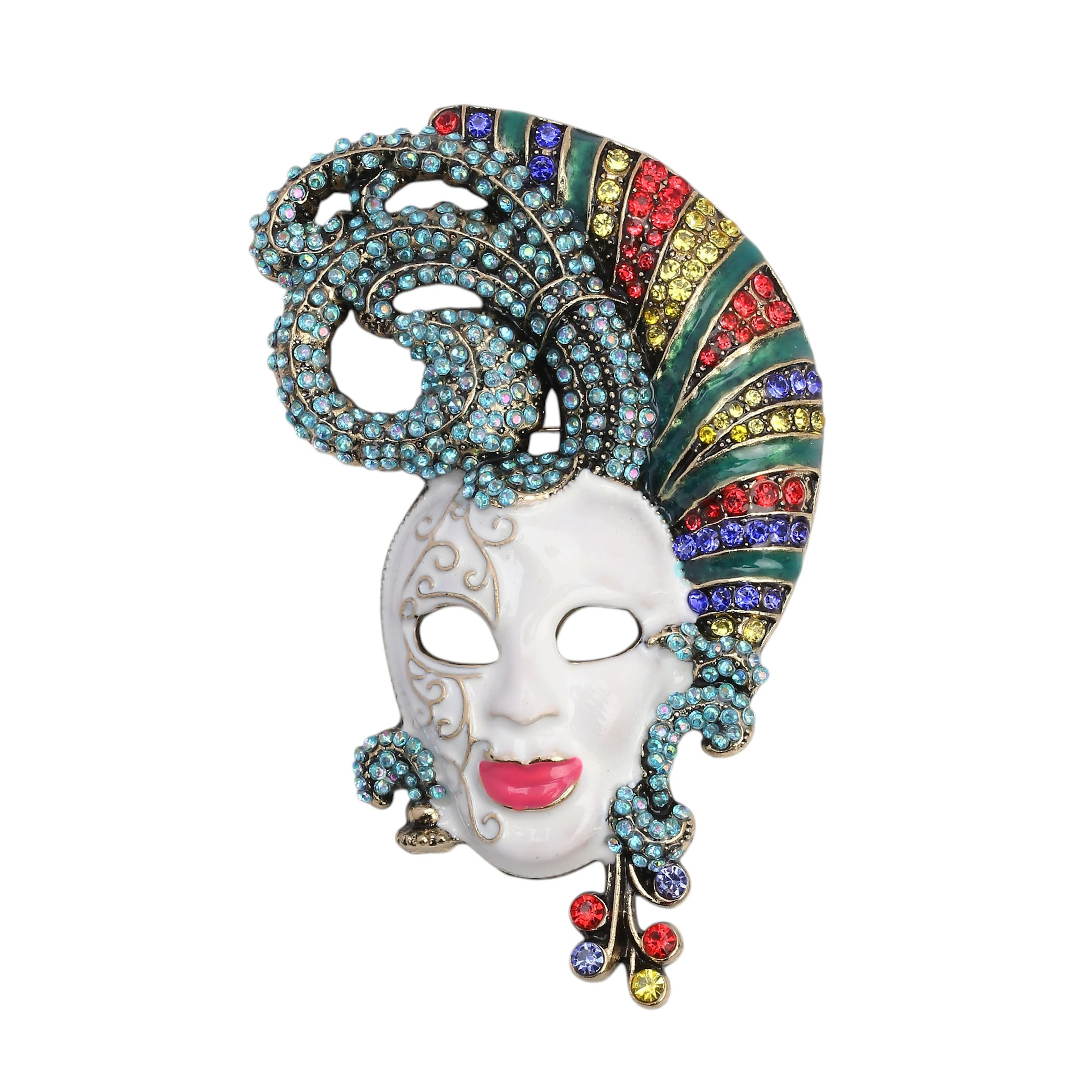 Brooch in the shape of a Venice mask.