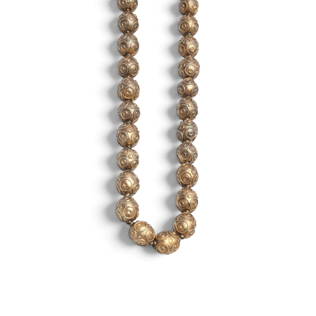 Portuguese Viana bead choker, early 20th century.