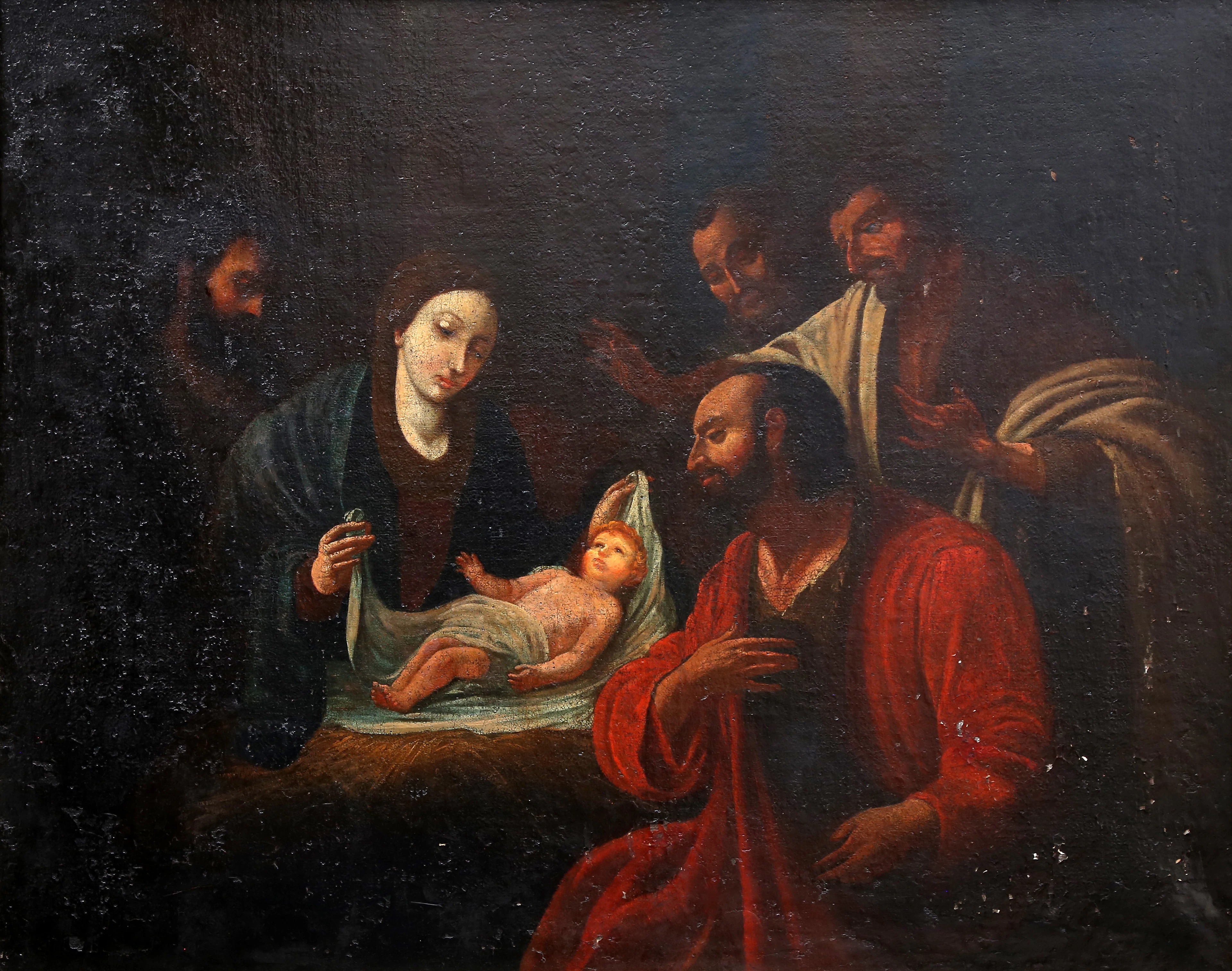 SPANISH SCHOOL, 18TH CENTURY. Adoration of the Shepherds.