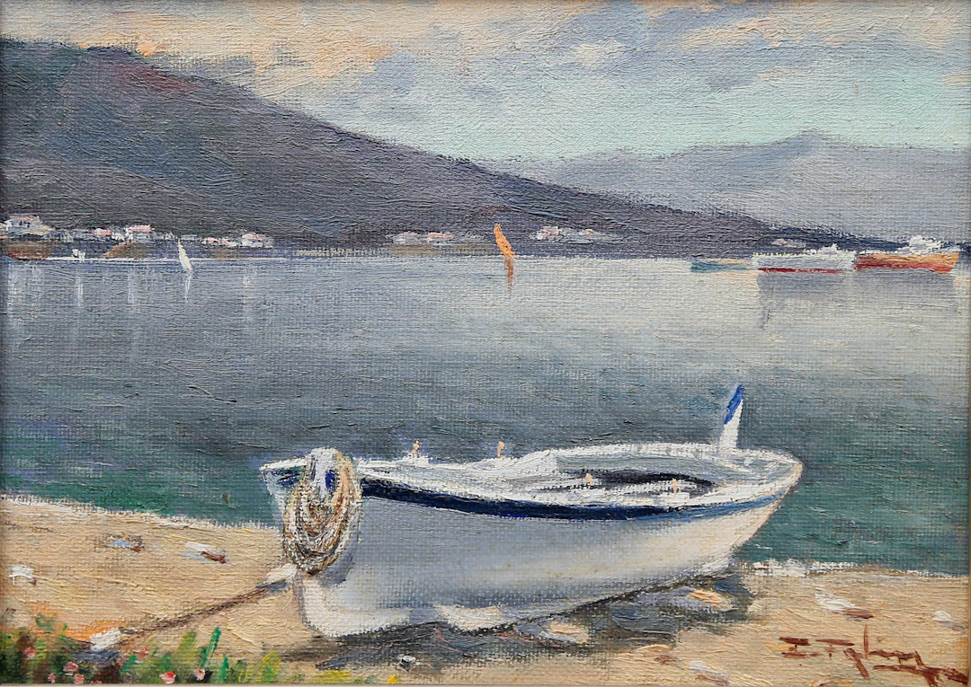 SPANISH SCHOOL, 20TH CENTURY. Seaside view.