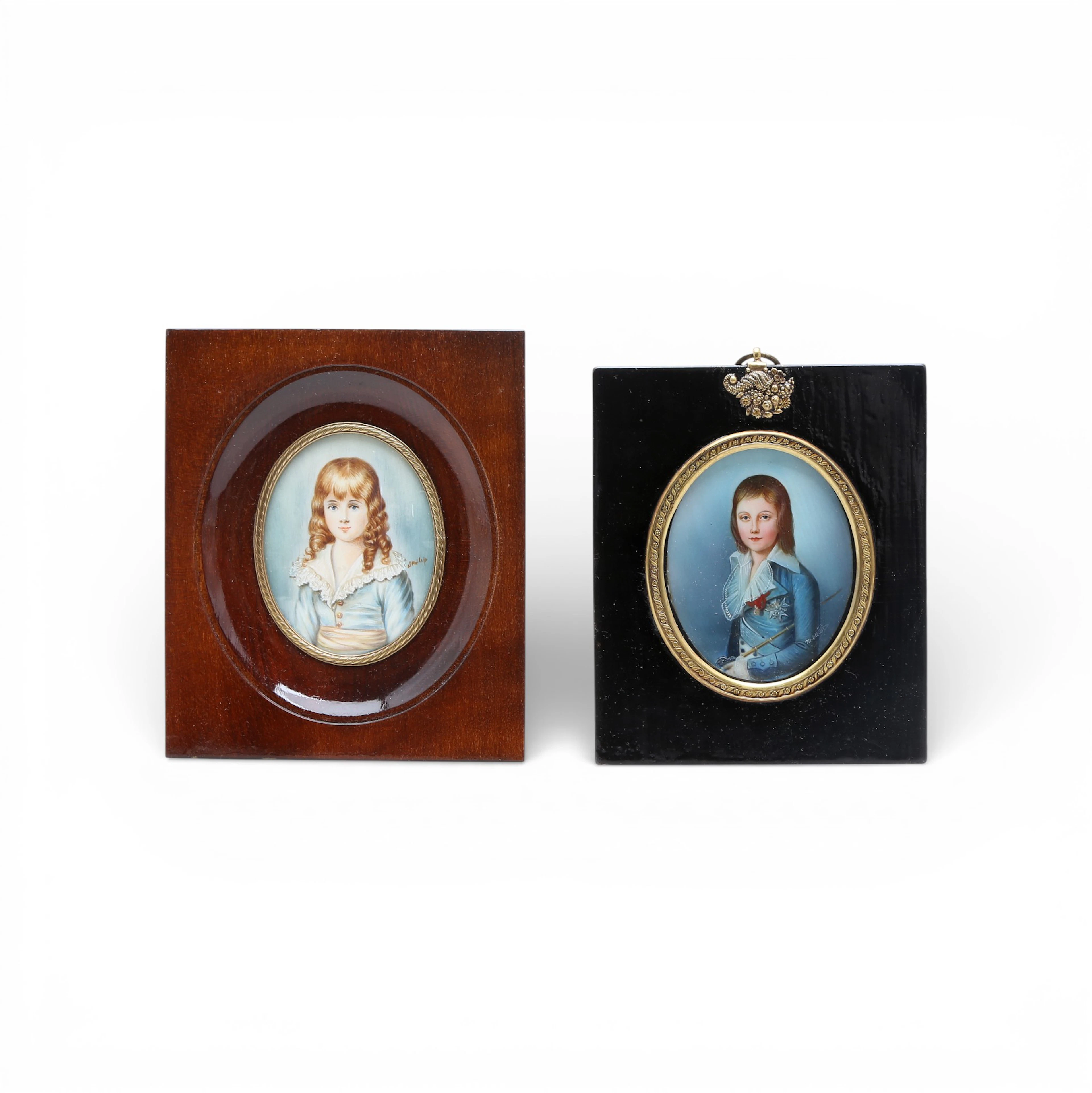 FRENCH SCHOOL, FIRST HALF 20TH CENTURY. Louis XVII and the King of Rome.