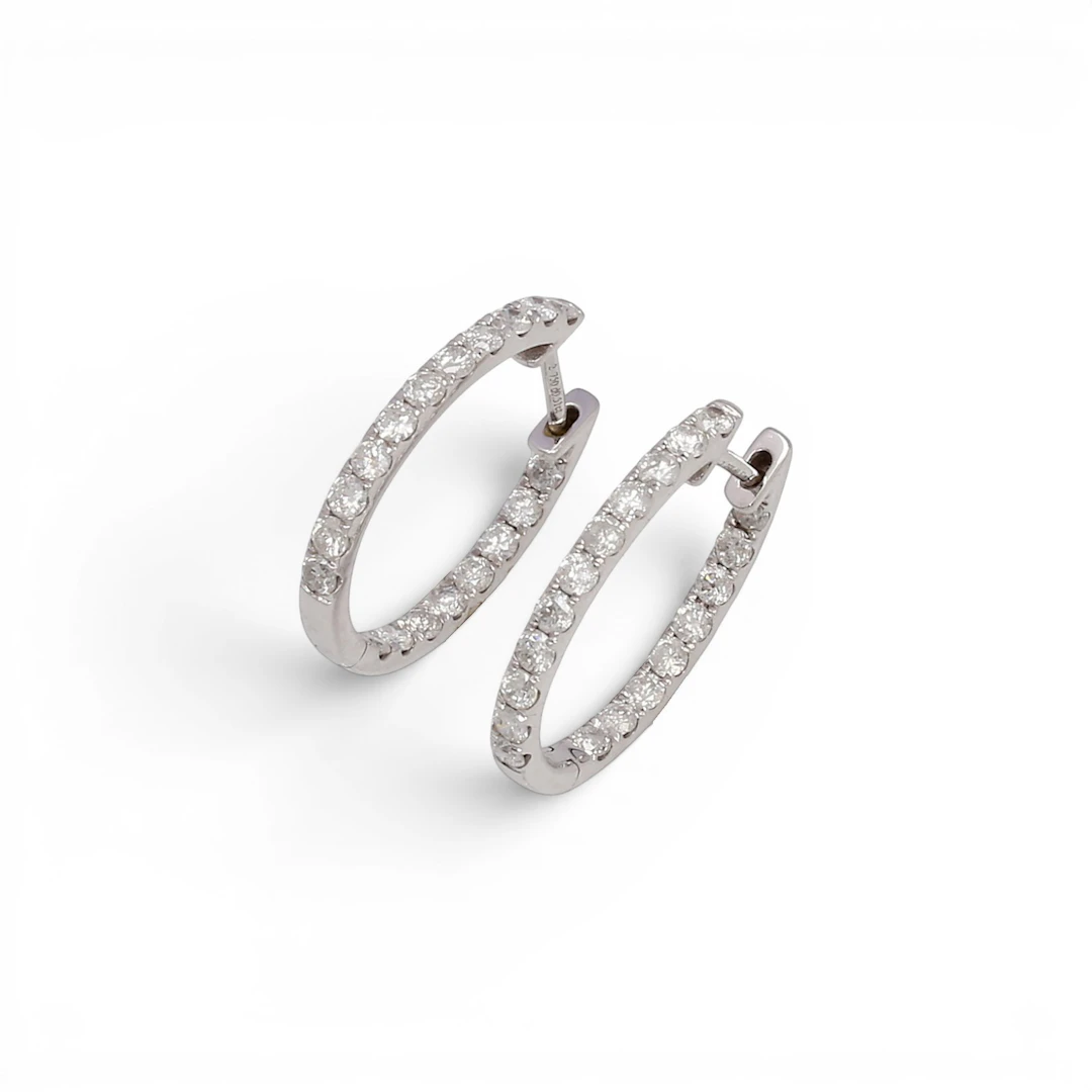 Diamonds creole earrings.