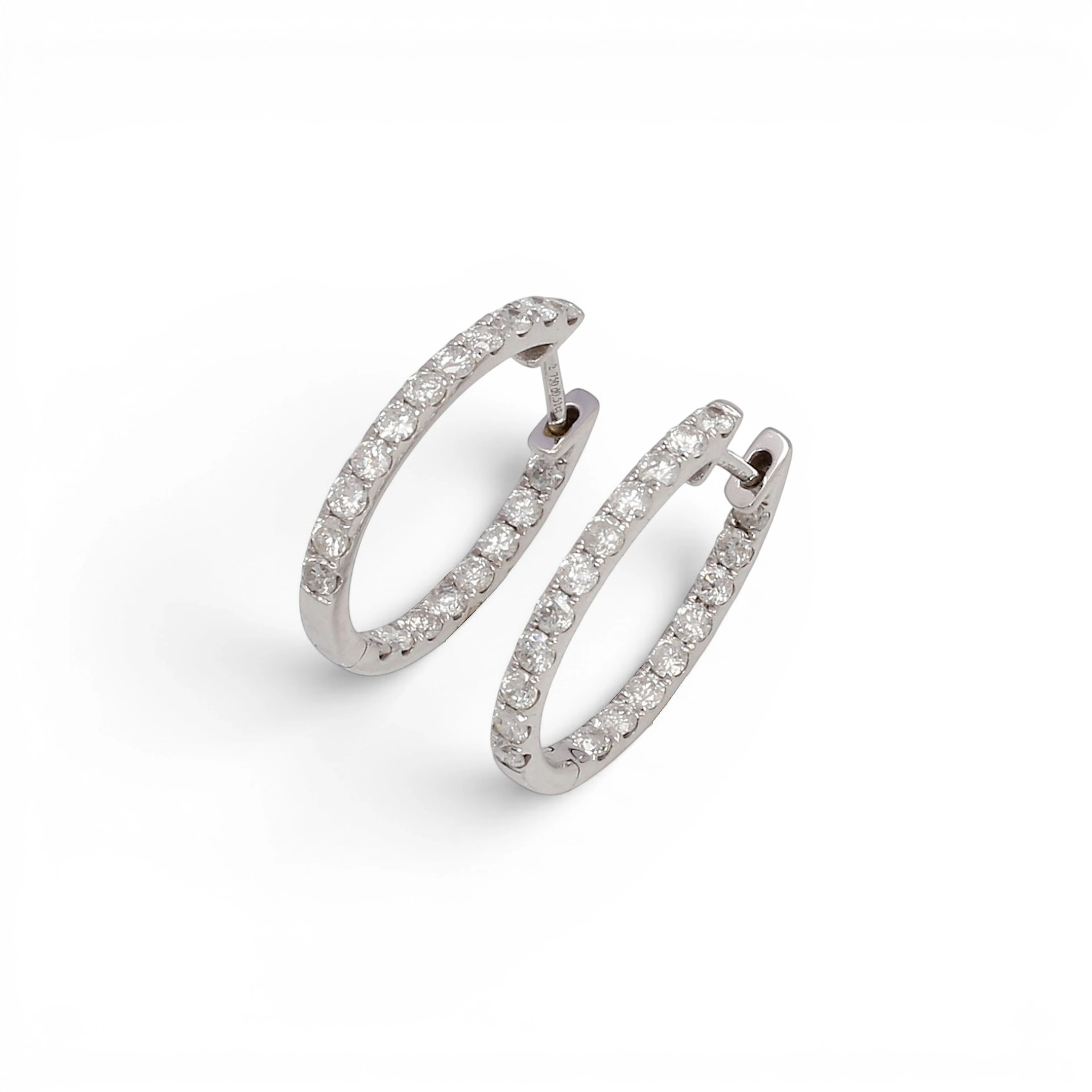 Diamonds creole earrings.