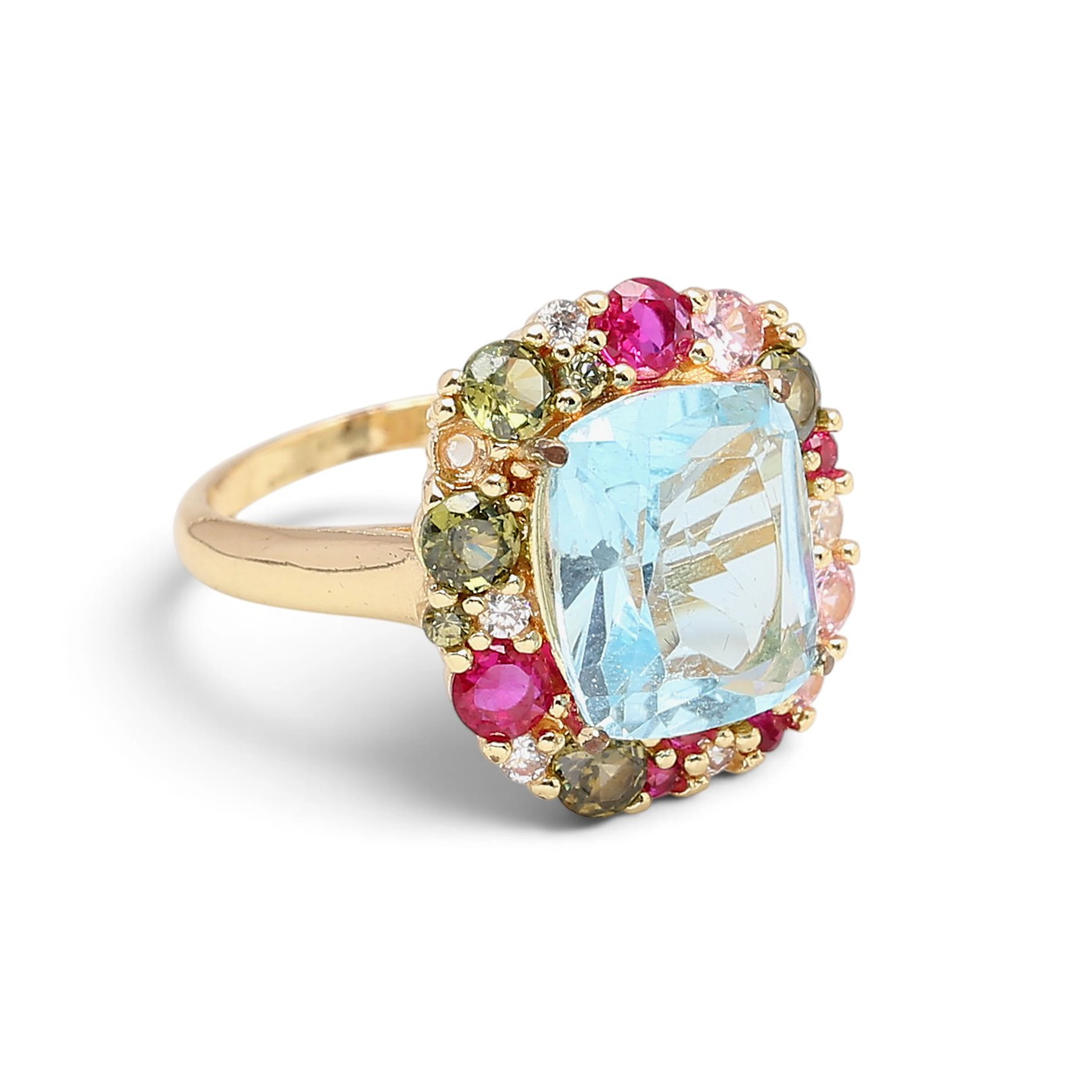 Topaz rosette ring.