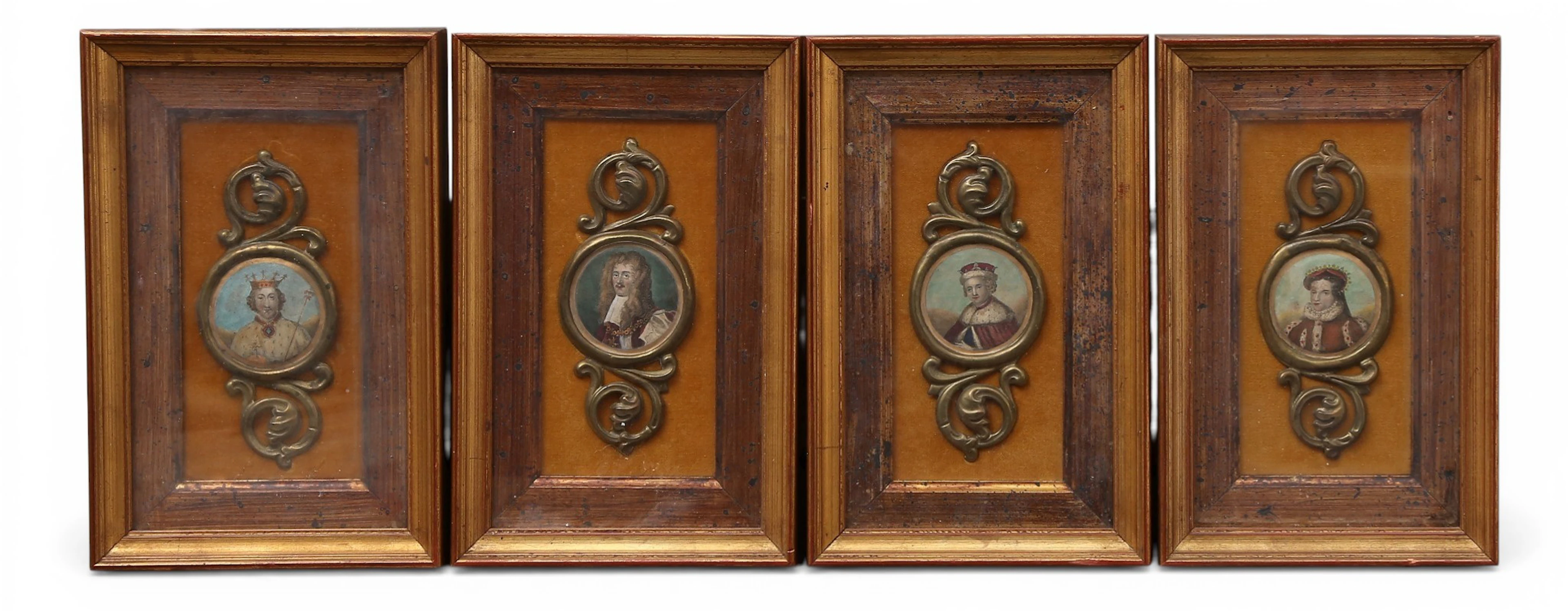 ENGLISH SCHOOL, 18TH CENTURY. Miniature portraits of Richard II, Edward