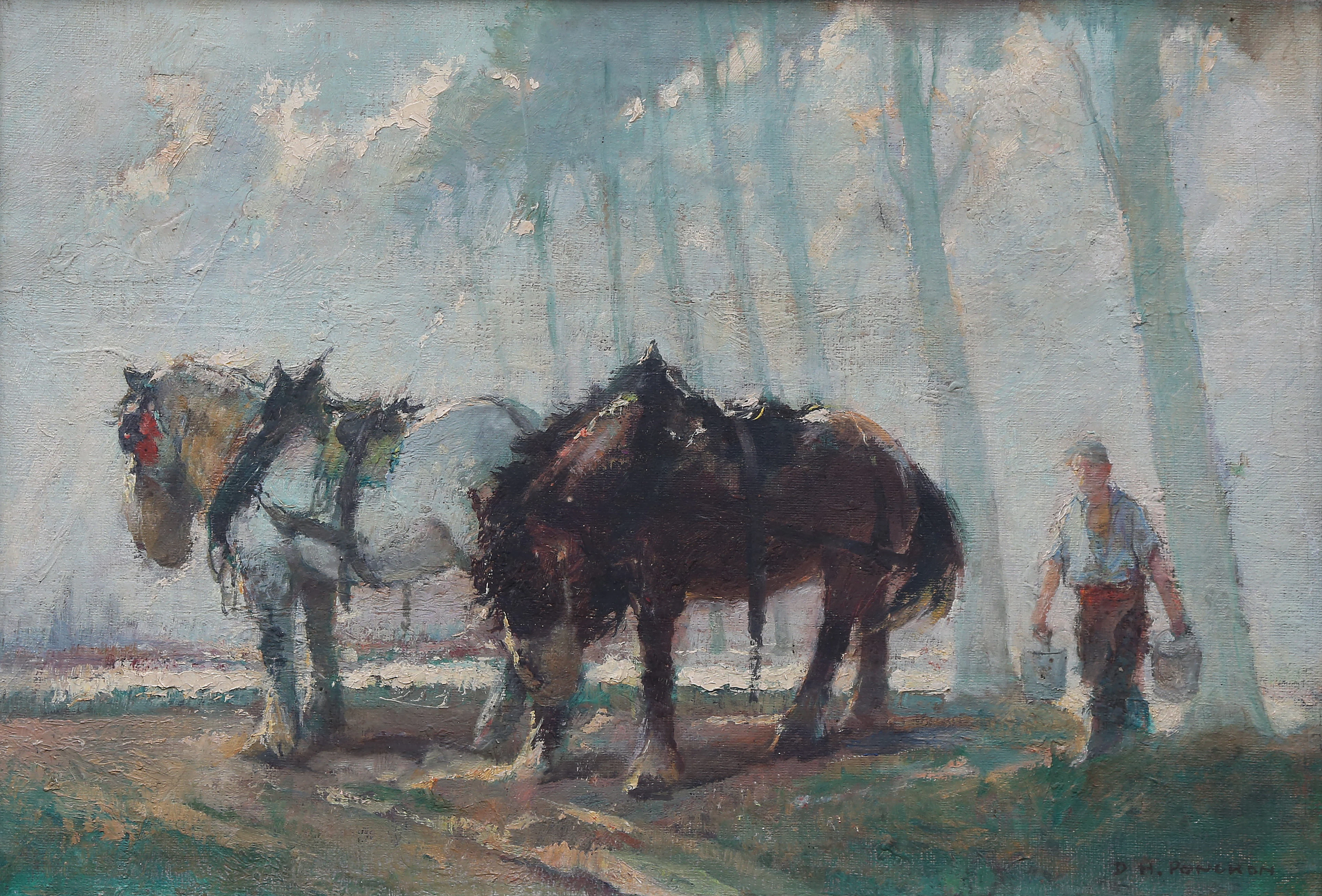 DENIS HENRI PONCHON. Horses.
