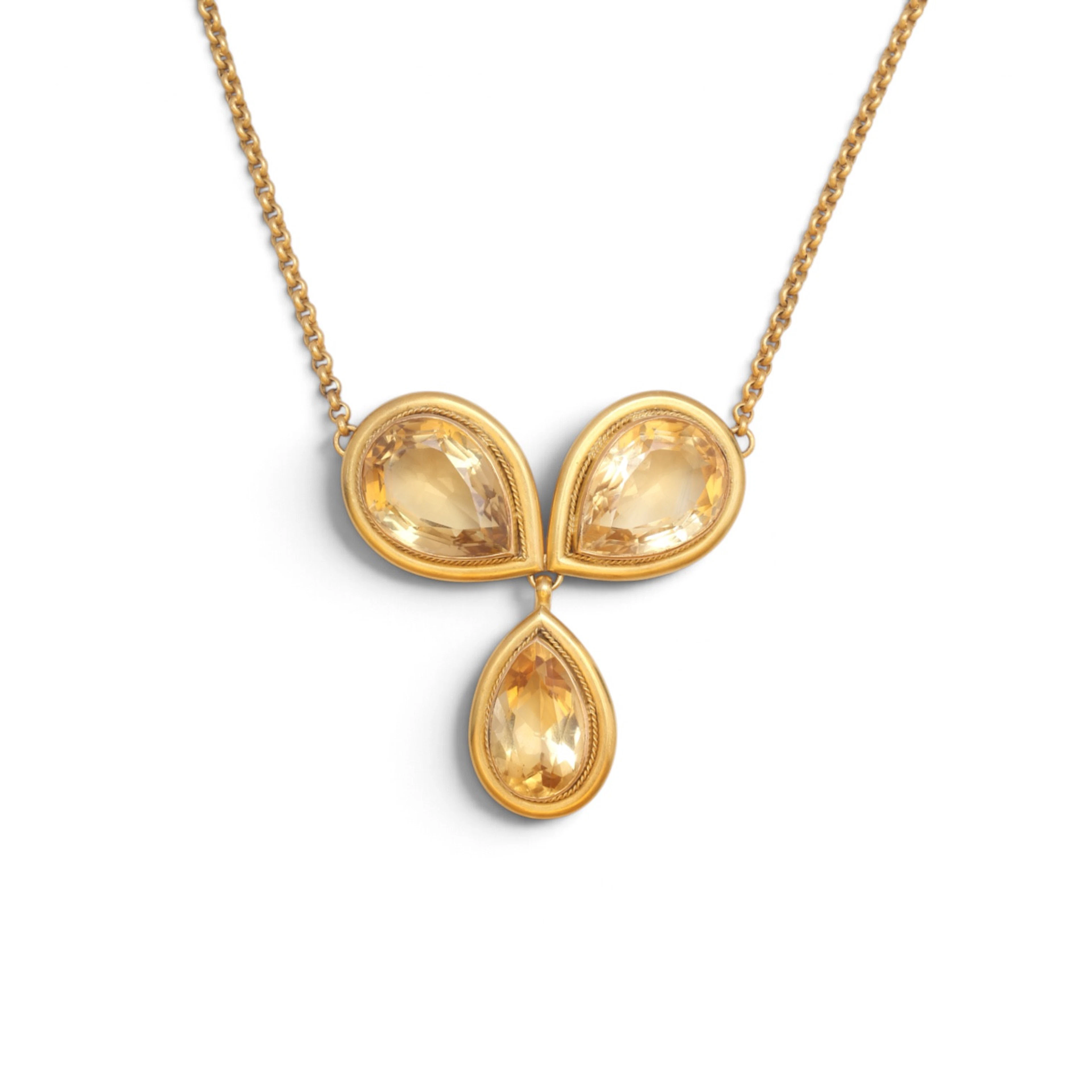 Gold and citrines choker.
