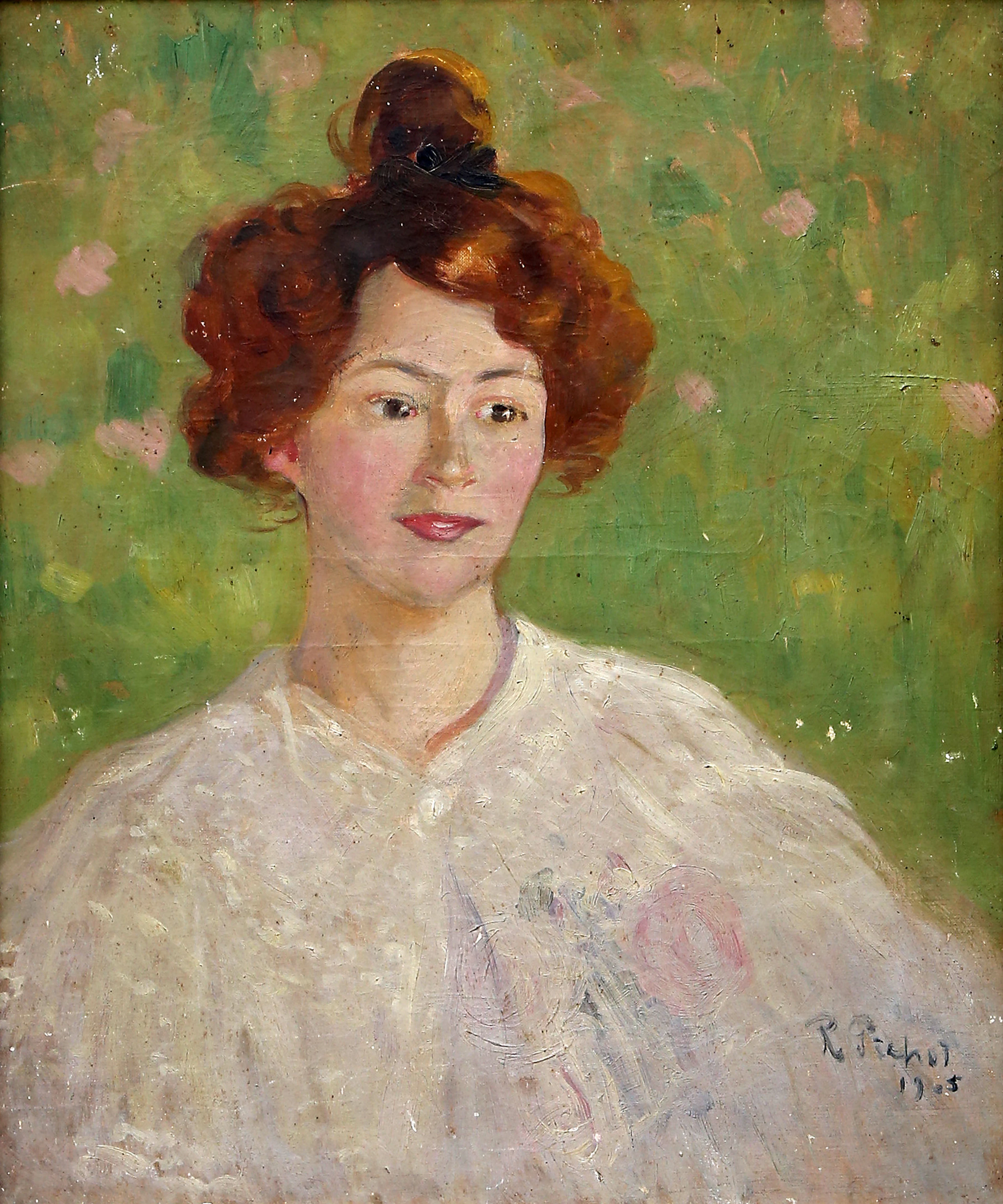 RAMÓN PICHOT GIRONÉS. Portrait of a young woman, likely his wife Germaine.