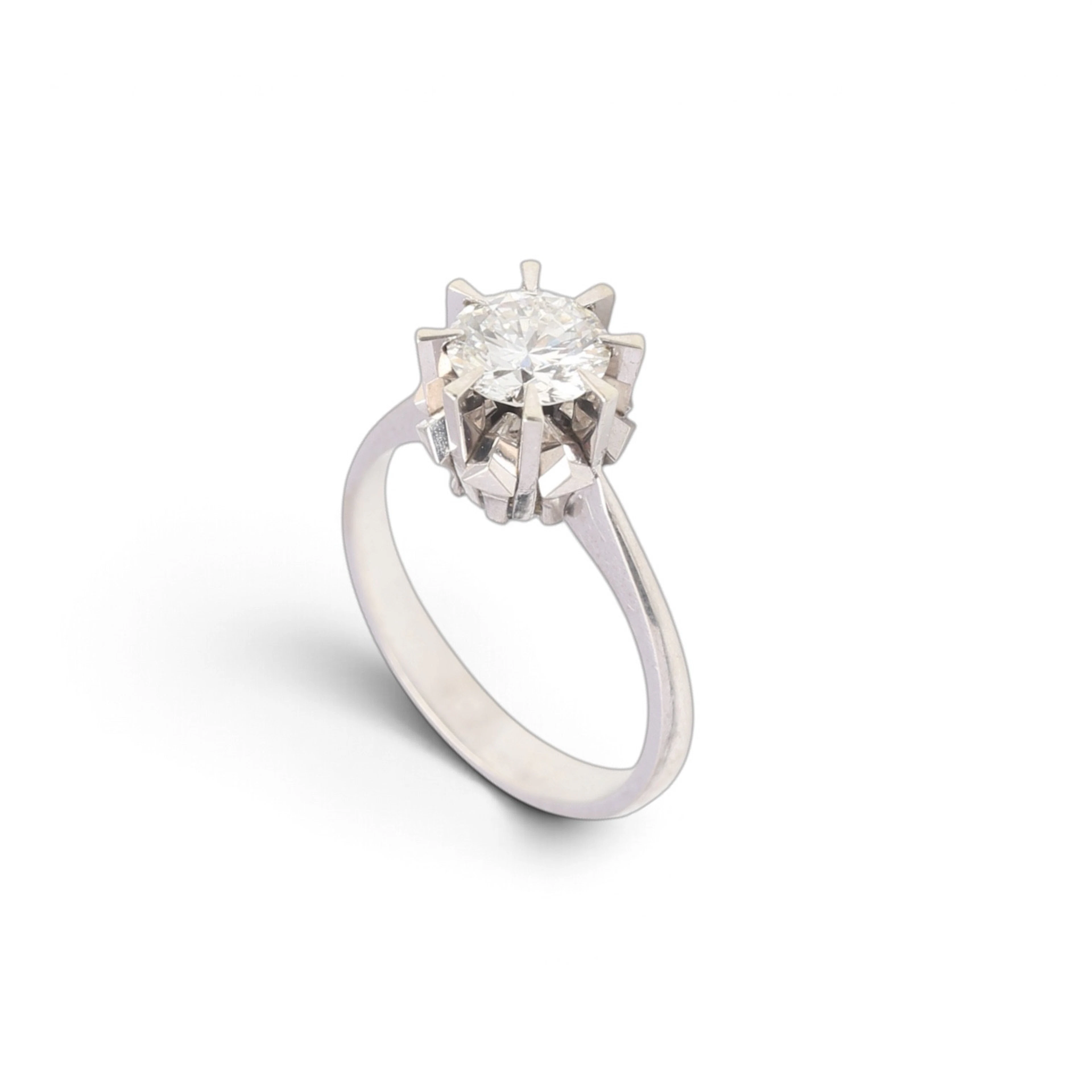 Solitaire ring, mid 20th Century.