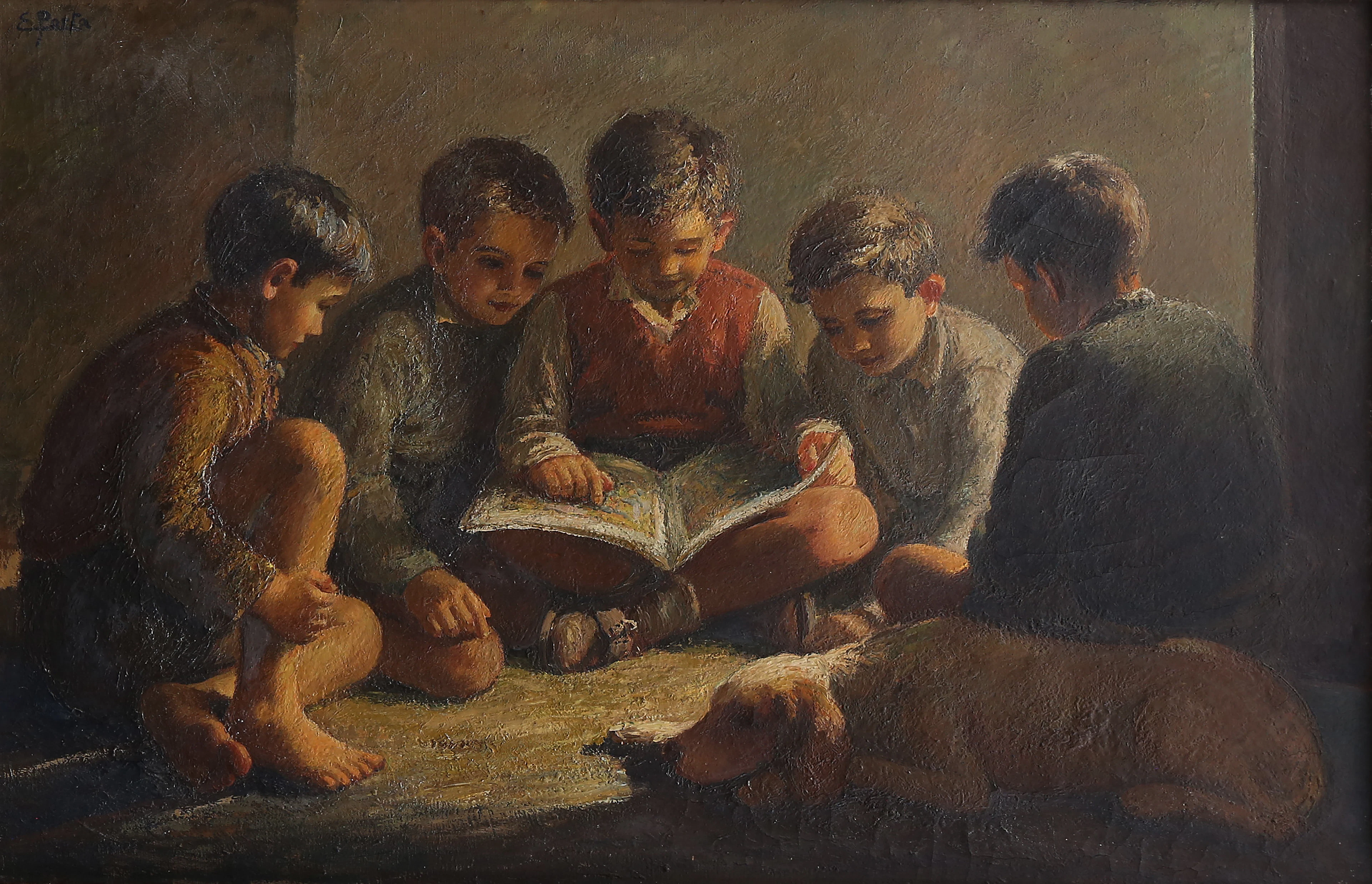 ENRIC PORTA MESTRE. Children reading.