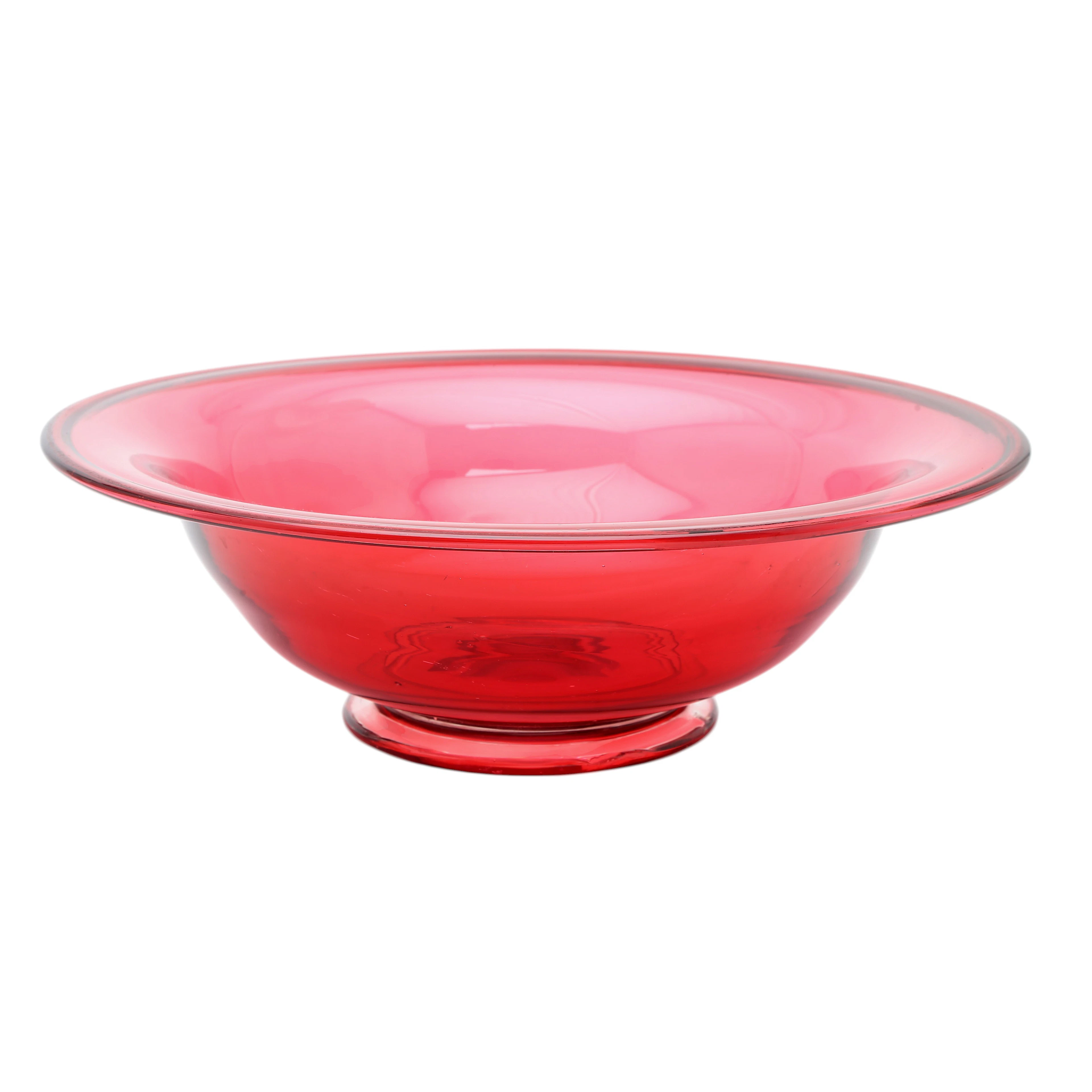 French washbasin in crimson and colourless glass, 19th Century.