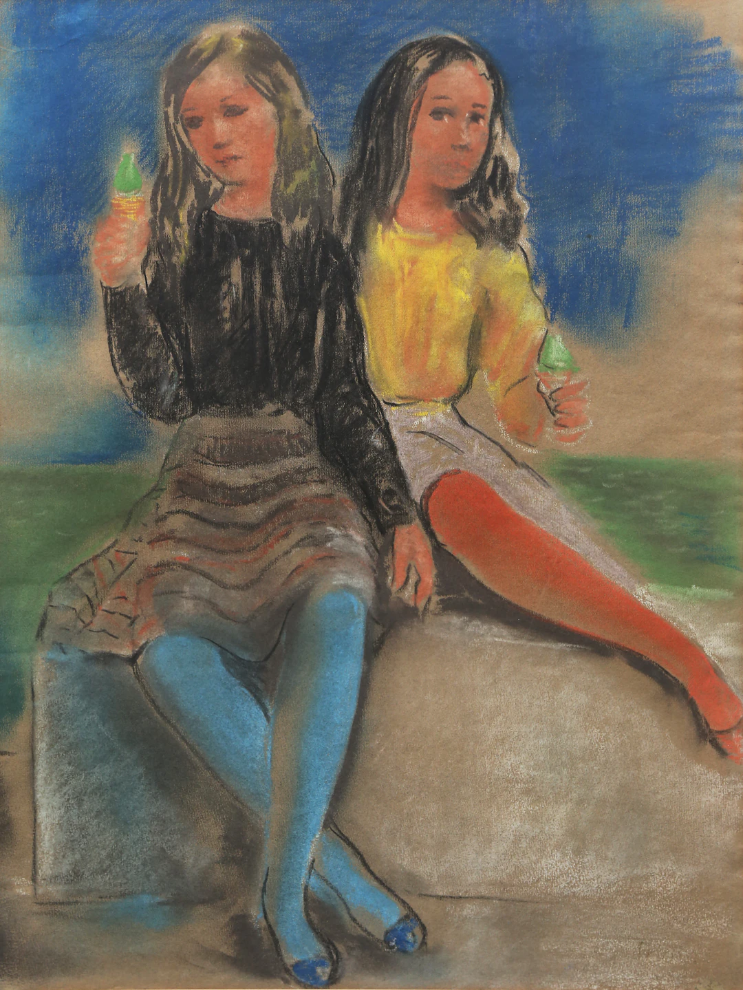 PERE PRUNA. Two girls.