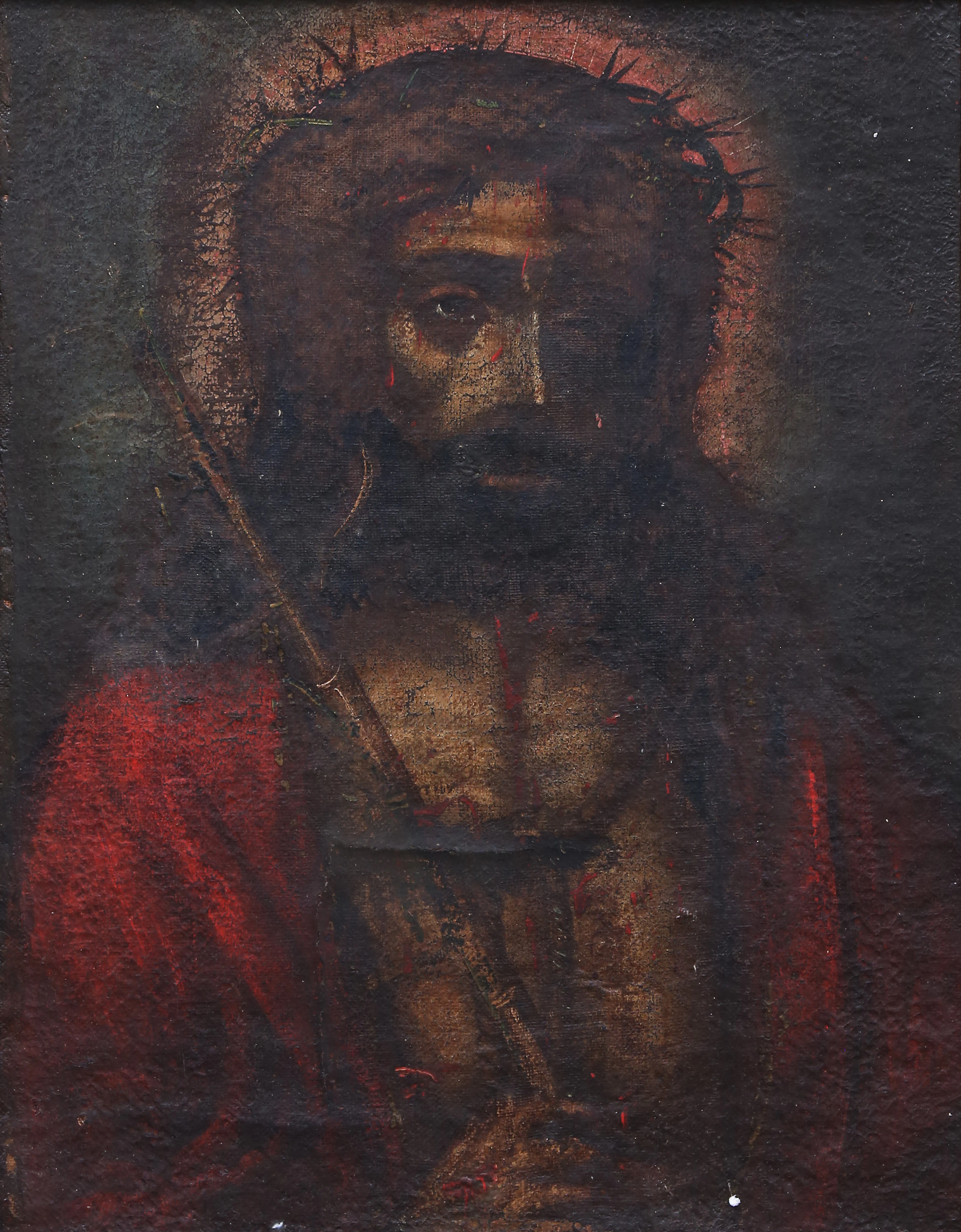 CUZCO SCHOOL, 18TH CENTURY. Ecce homo.