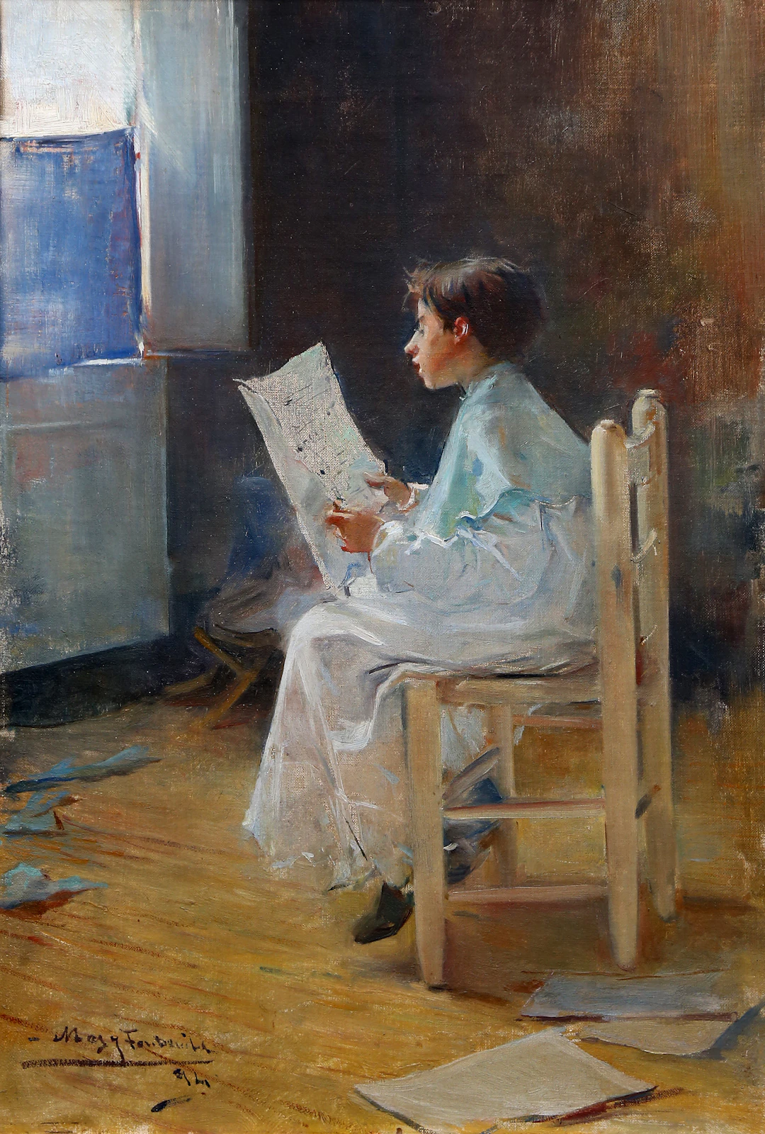 ARCADI MAS I FONDEVILA. Altar boy with sheet music.