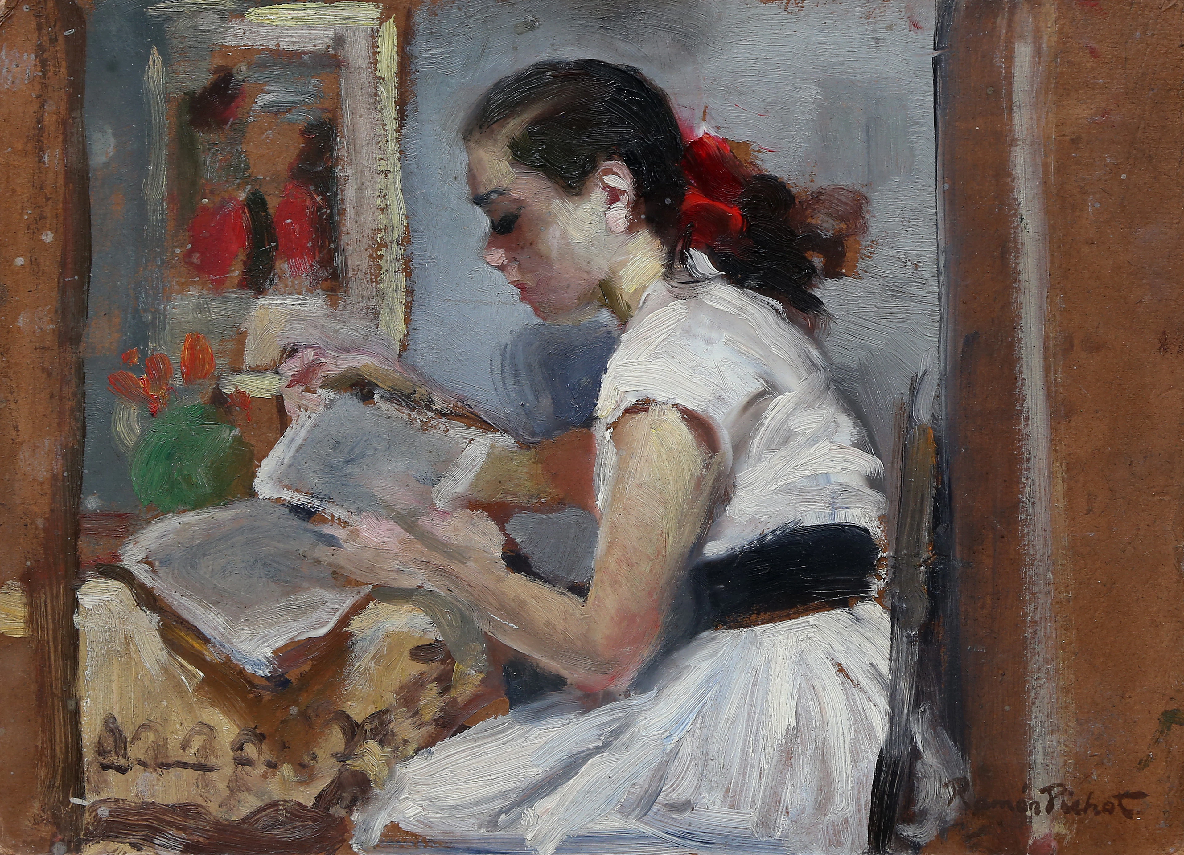 RAMÓN PICHOT SOLER. Girl reading.