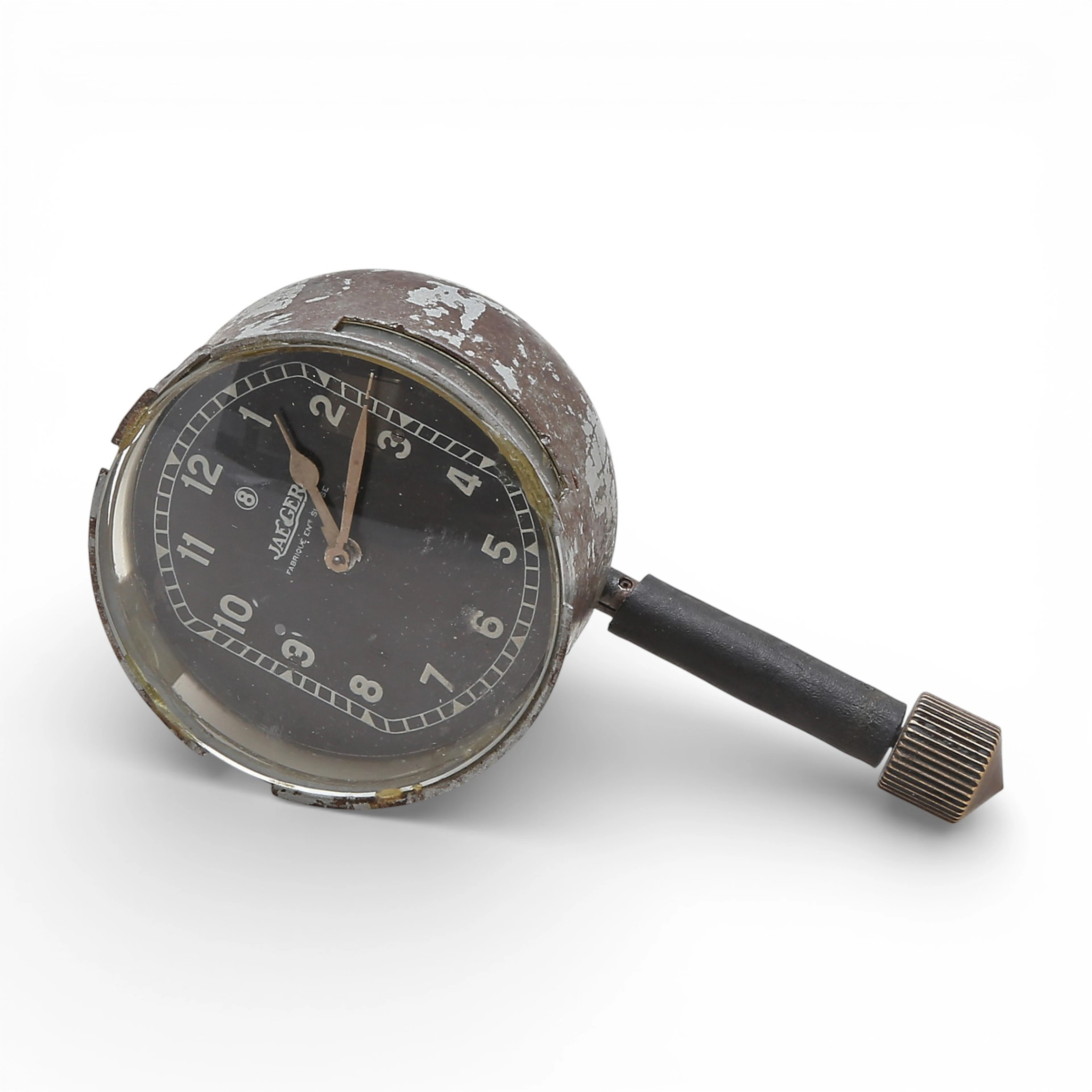 Jaeger vehicle watch in metal and glass, circa 1930-1940.