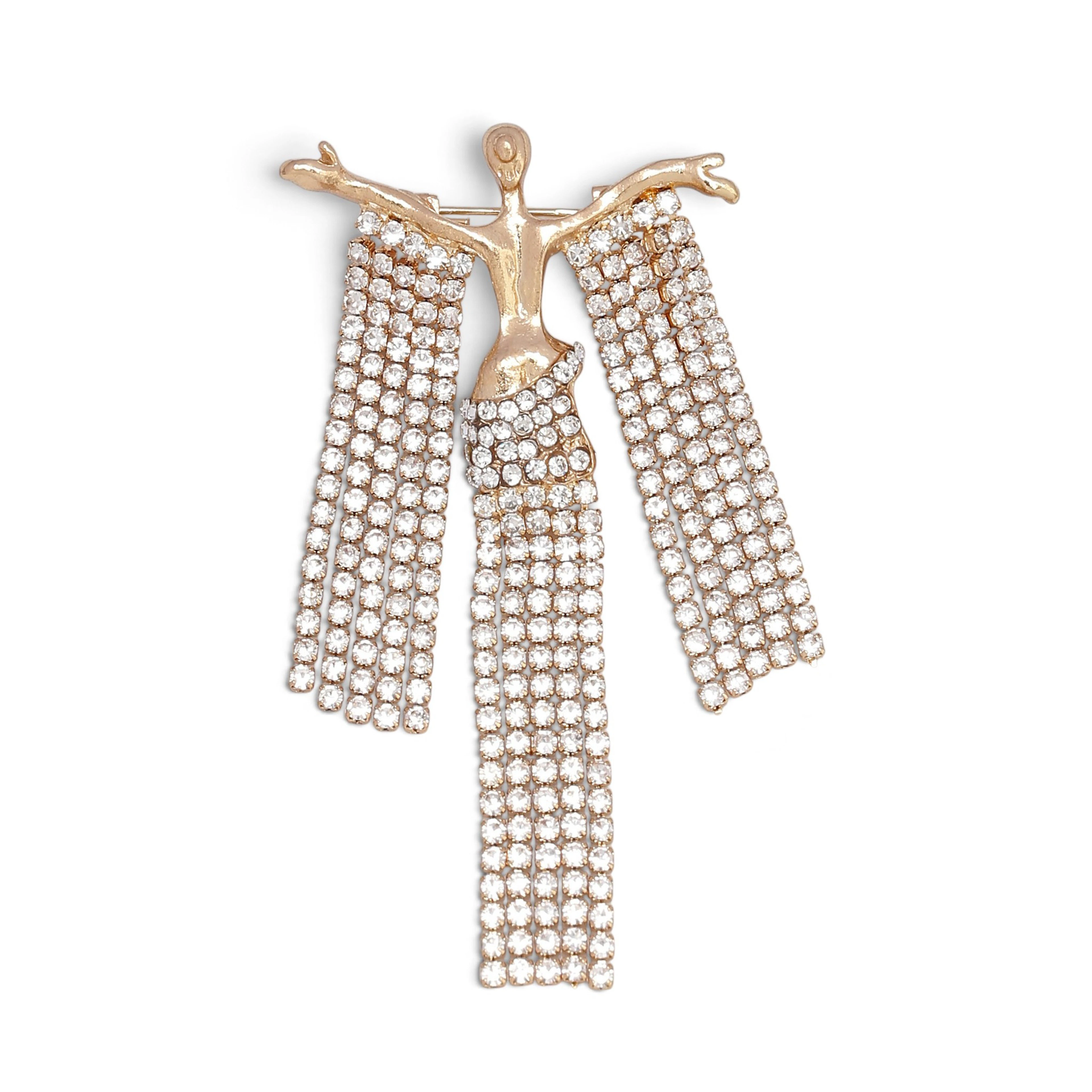 Art Deco style ballerina-shaped brooch.