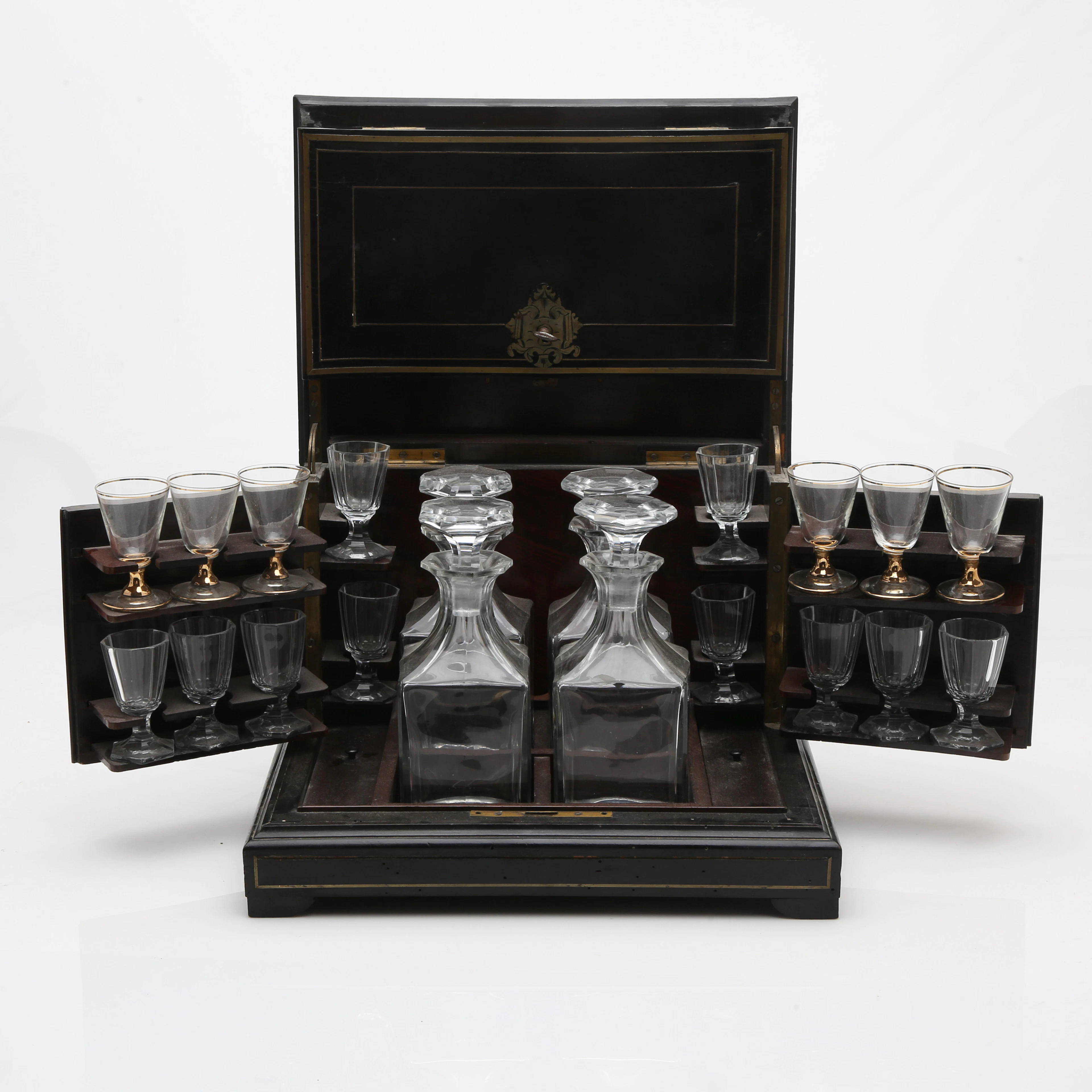 French Napoleon III liquor set, late 19th Century.