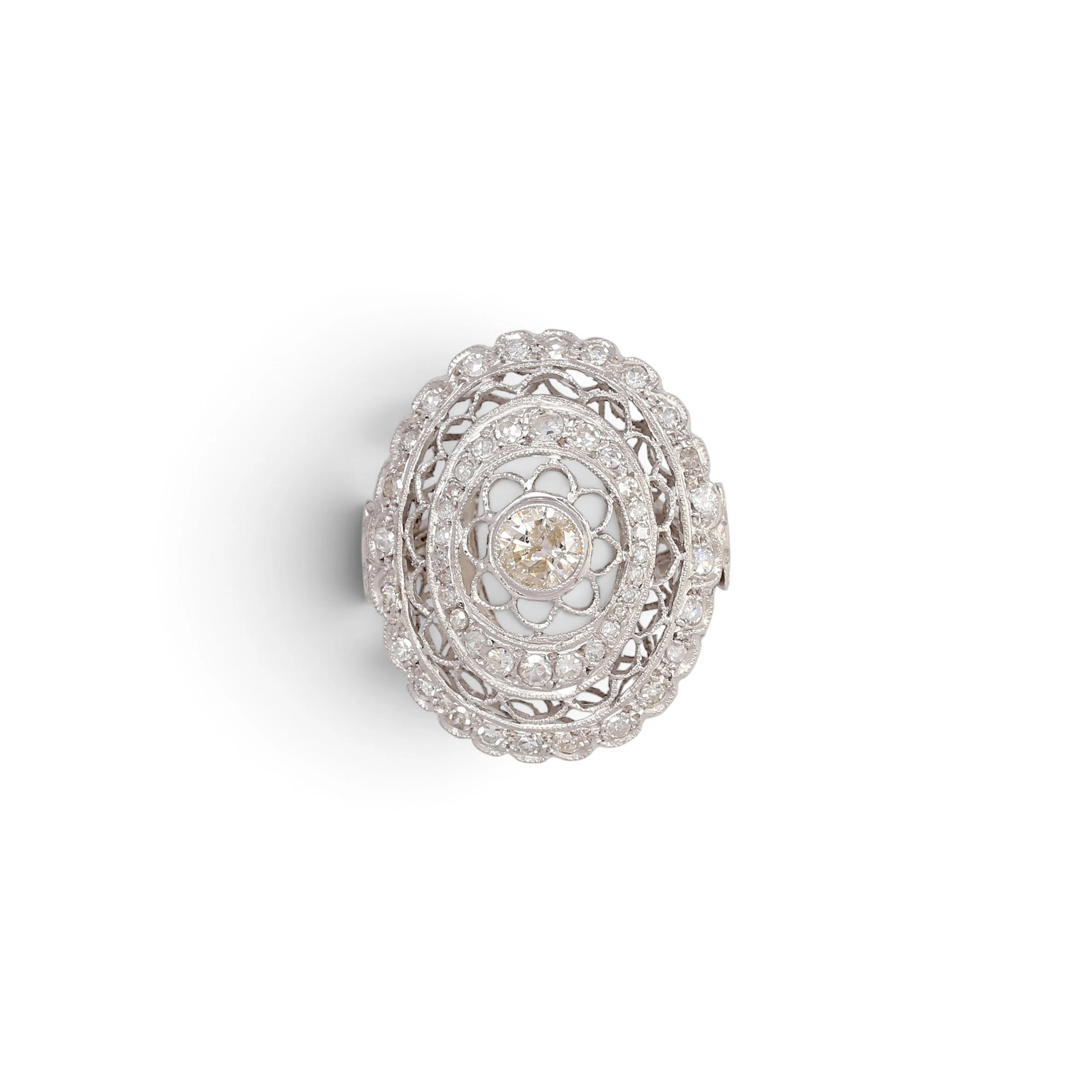 Art Deco style diamonds ring.